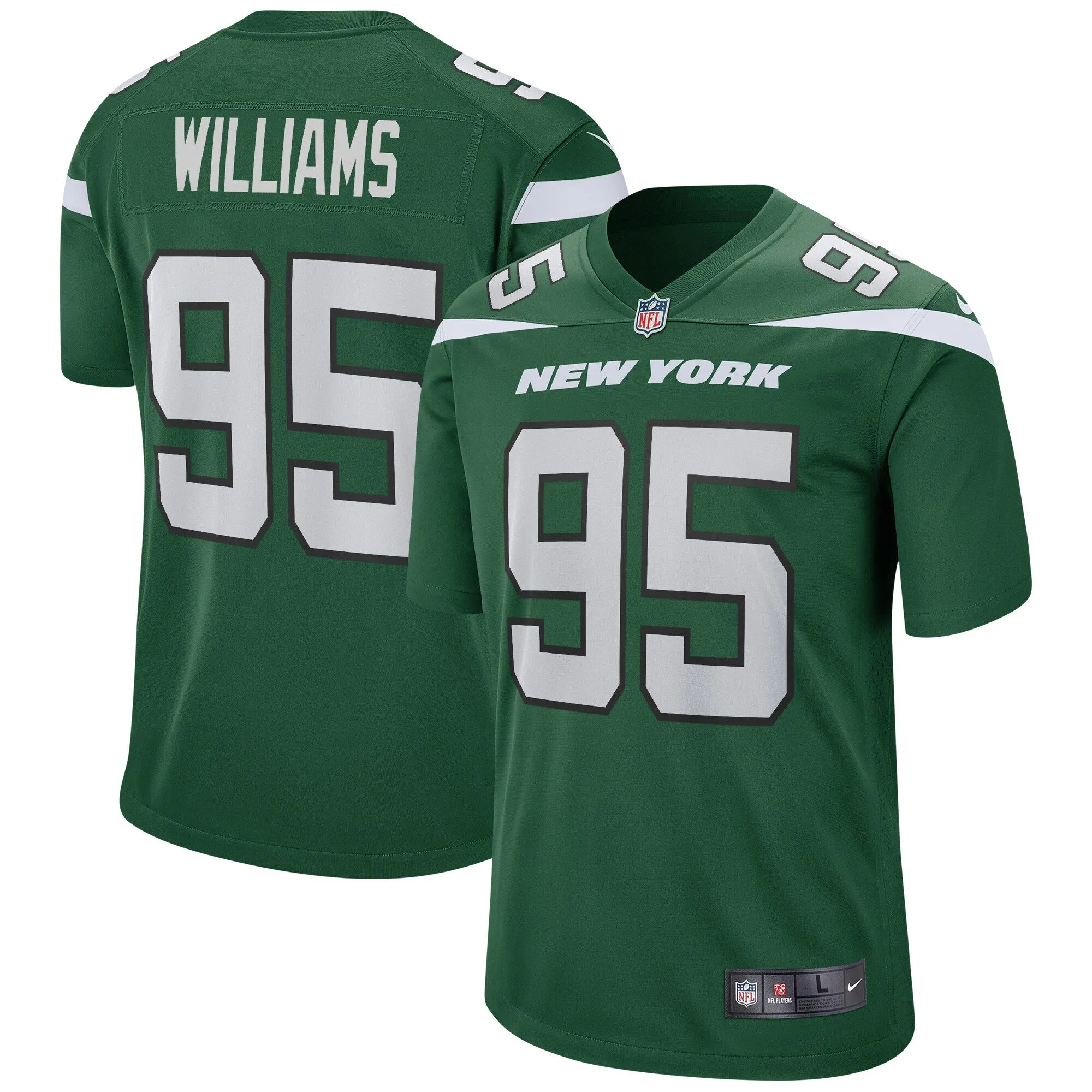 Quinnen Williams New York Jets  Game Jersey - Gotham Green