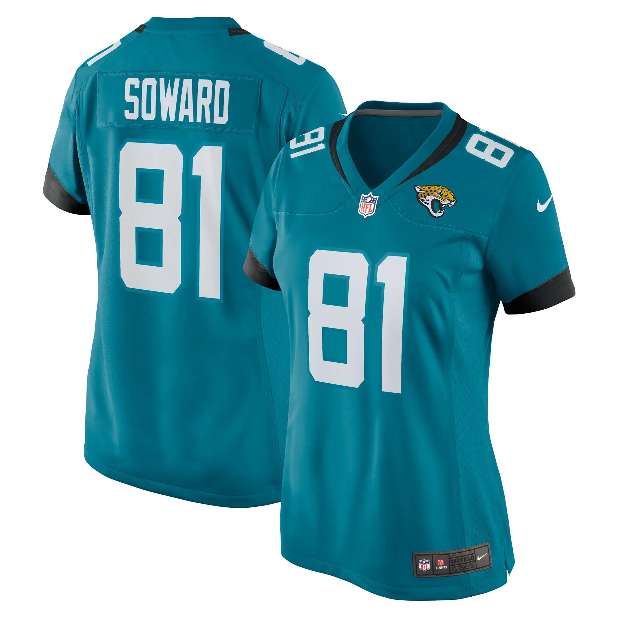 R. Jay Soward Jacksonville Jaguars  Women's Retired Player Team Game Jersey - Teal