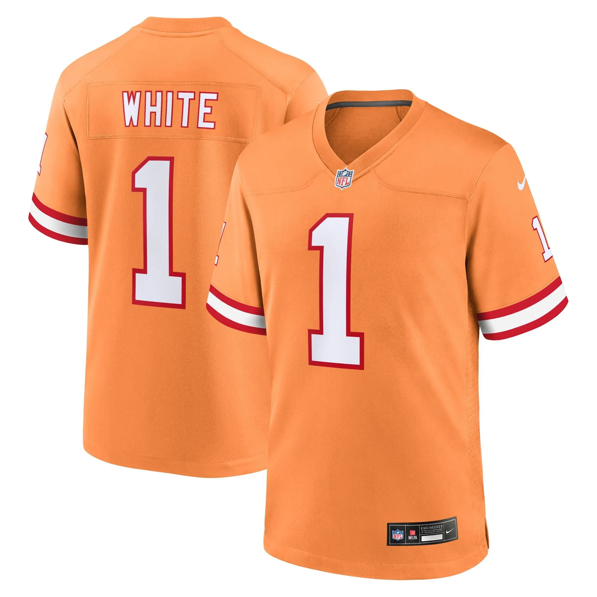 Rachaad White Tampa Bay Buccaneers  Throwback Game Jersey - Orange