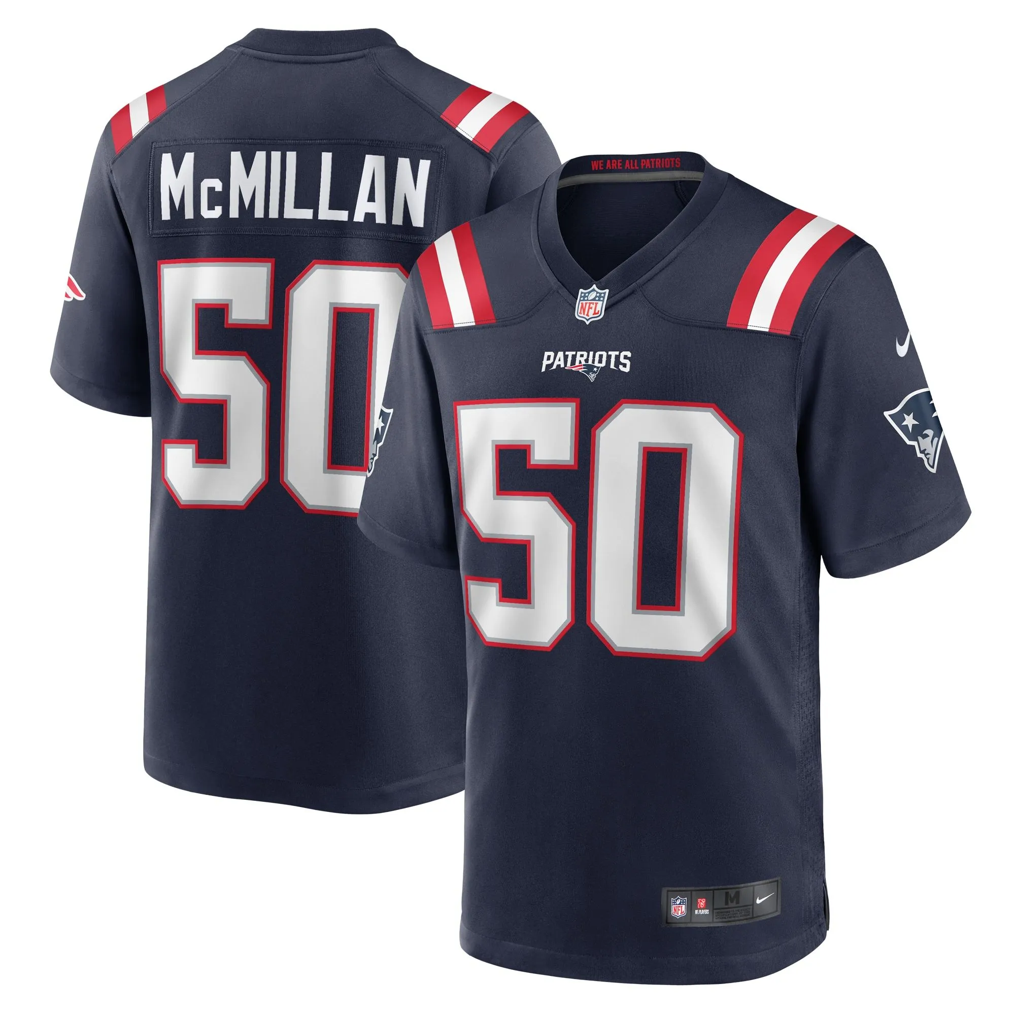 Raekwon McMillan New England Patriots  Home Game Player Jersey - Navy