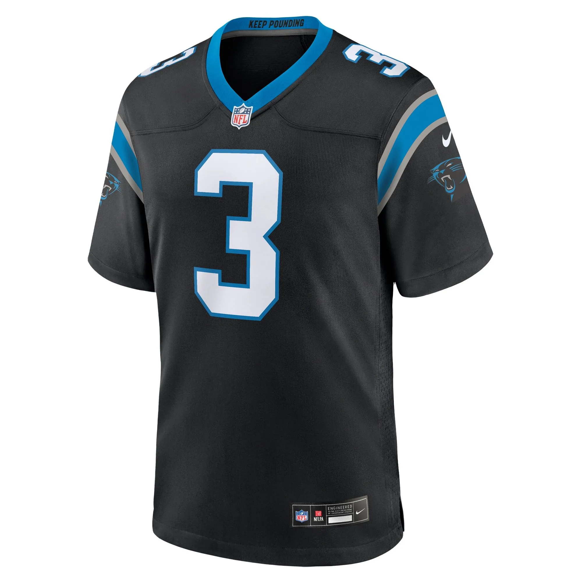 Raheem Blackshear Carolina Panthers  Team Game Jersey - Black