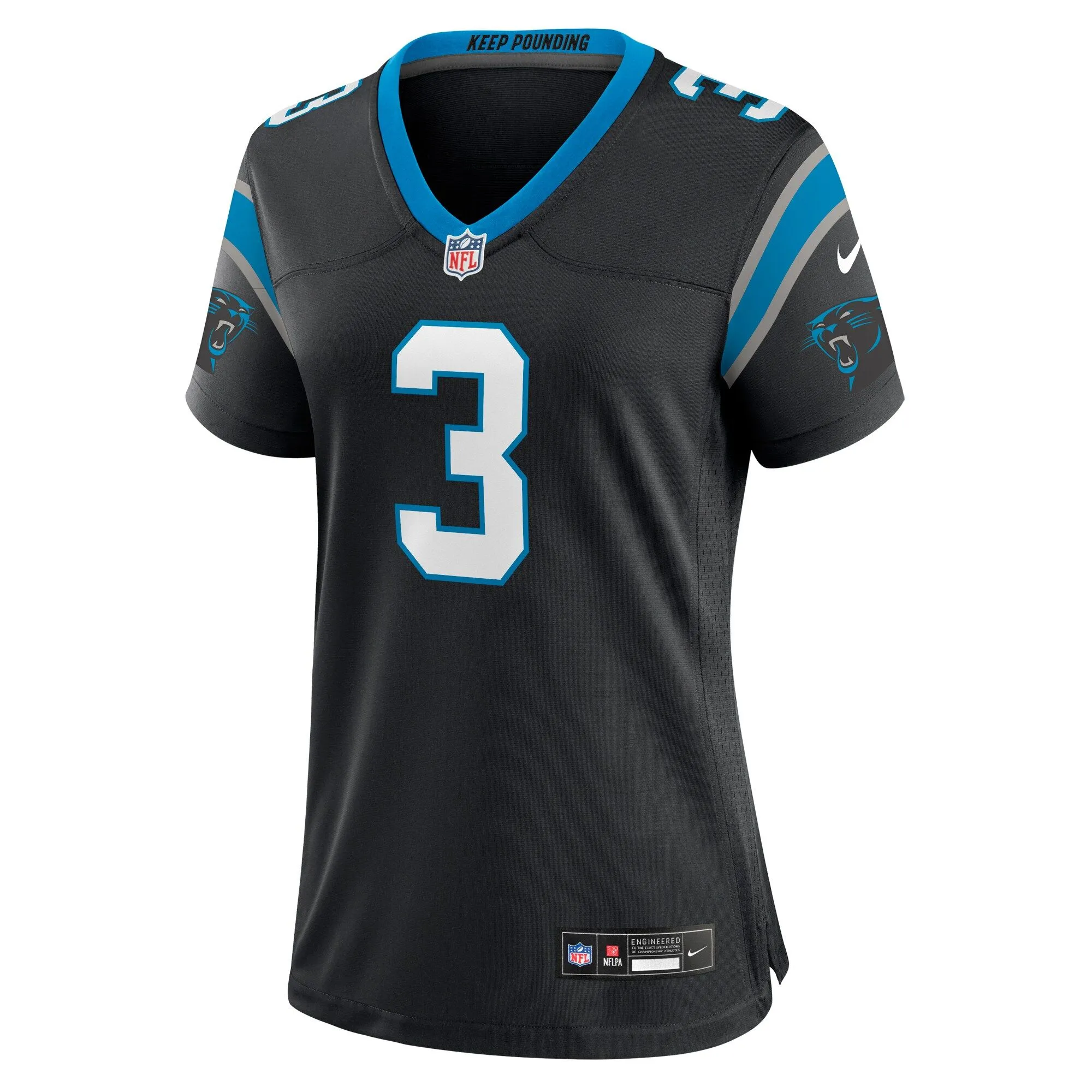 Raheem Blackshear Carolina Panthers  Women's Team Game Jersey - Black