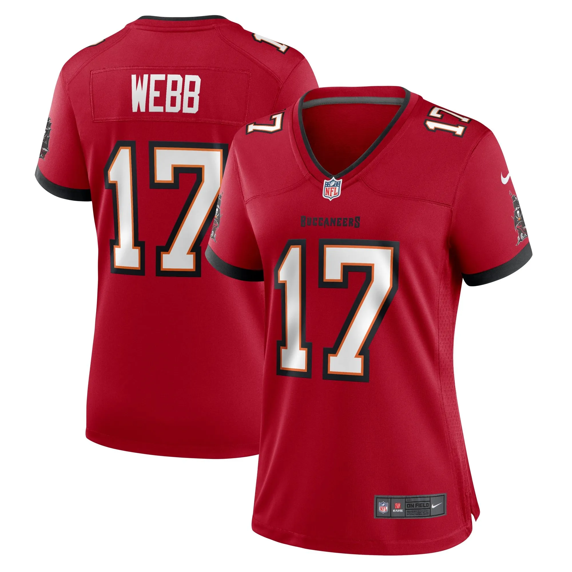 Raleigh Webb Tampa Bay Buccaneers  Women's  Game Jersey -  Red