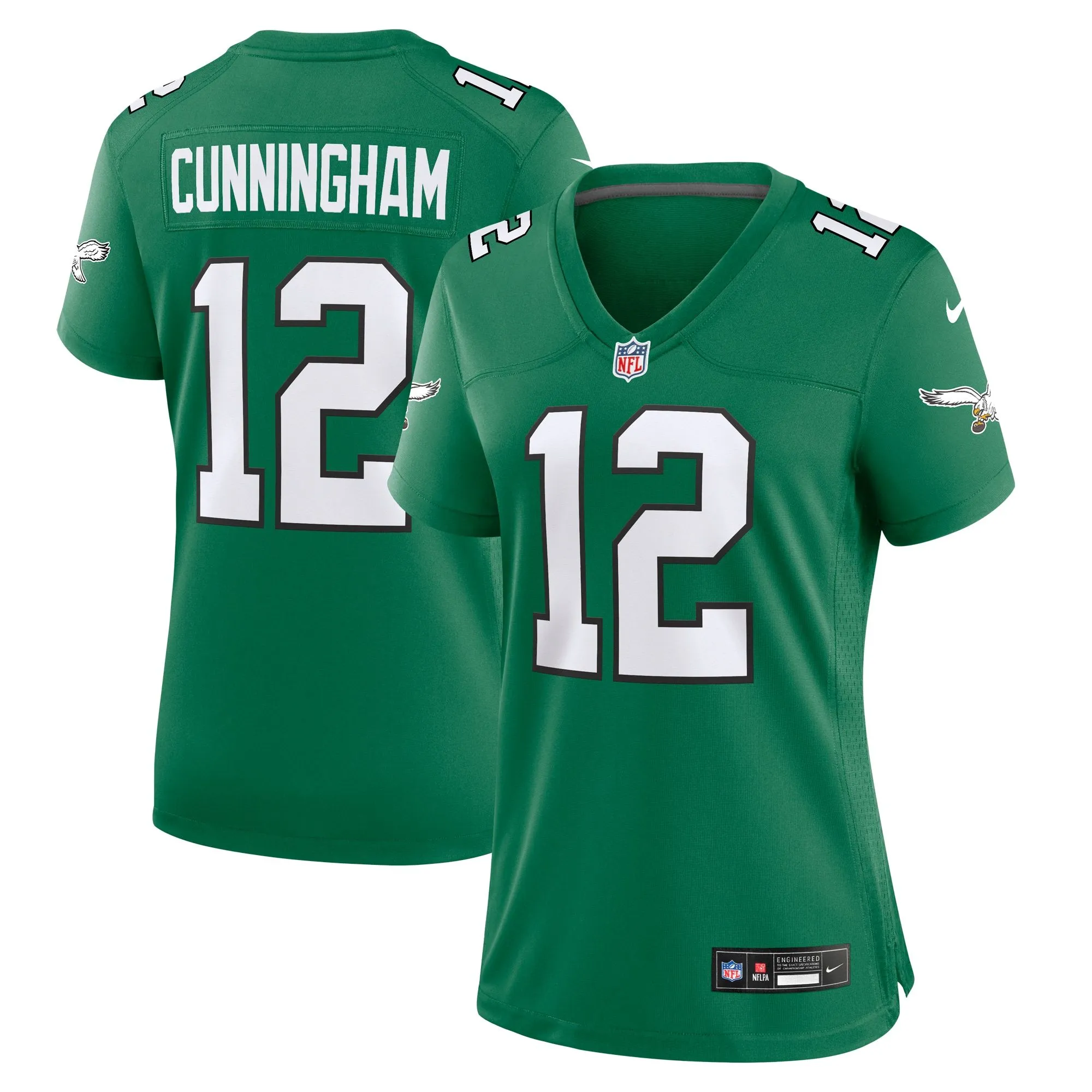 Randall Cunningham Philadelphia Eagles  Women's Alternate Game Jersey - Kelly Green