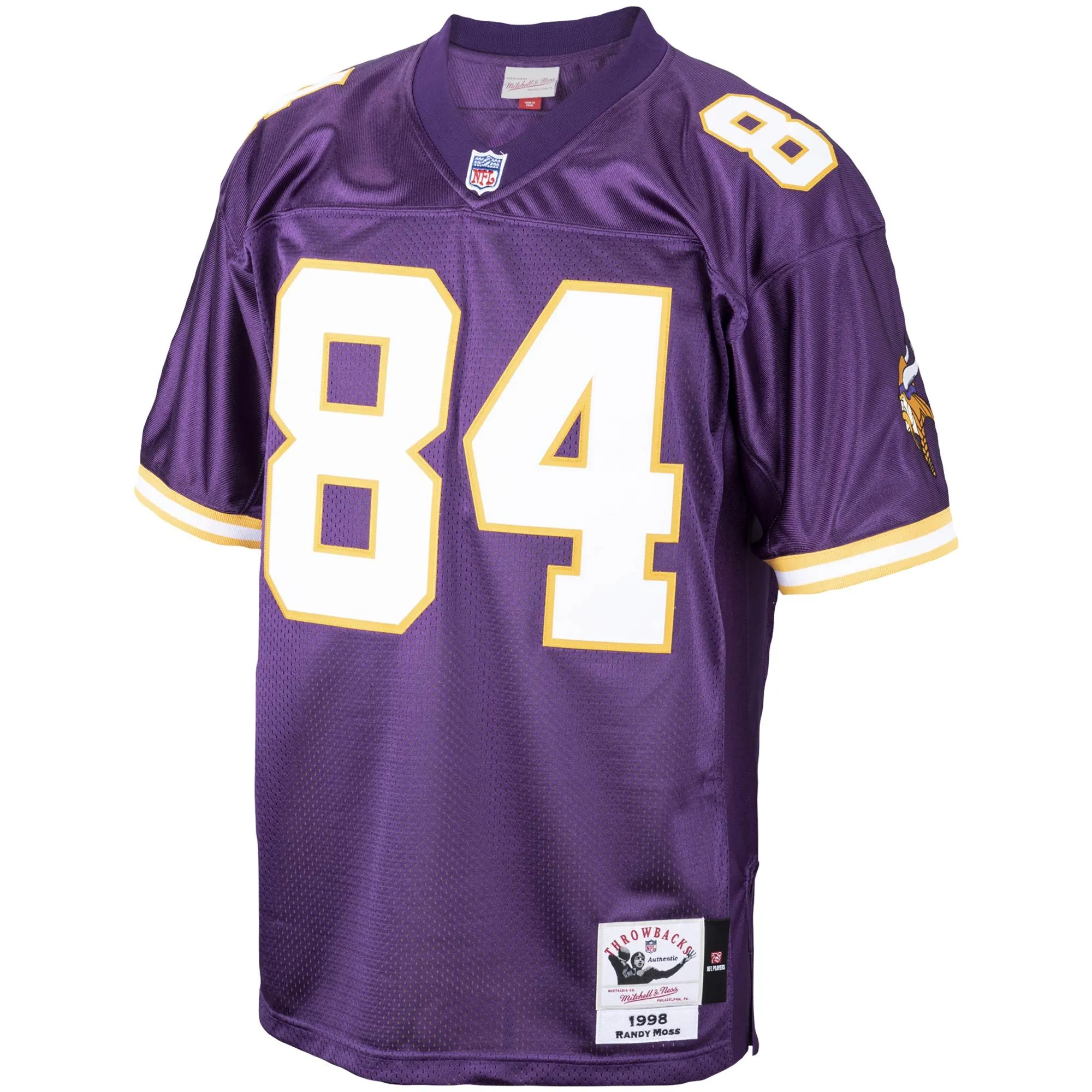 Randy Moss Minnesota Vikings 1998 Mitchell & Ness  Throwback Retired Player Jersey - Purple