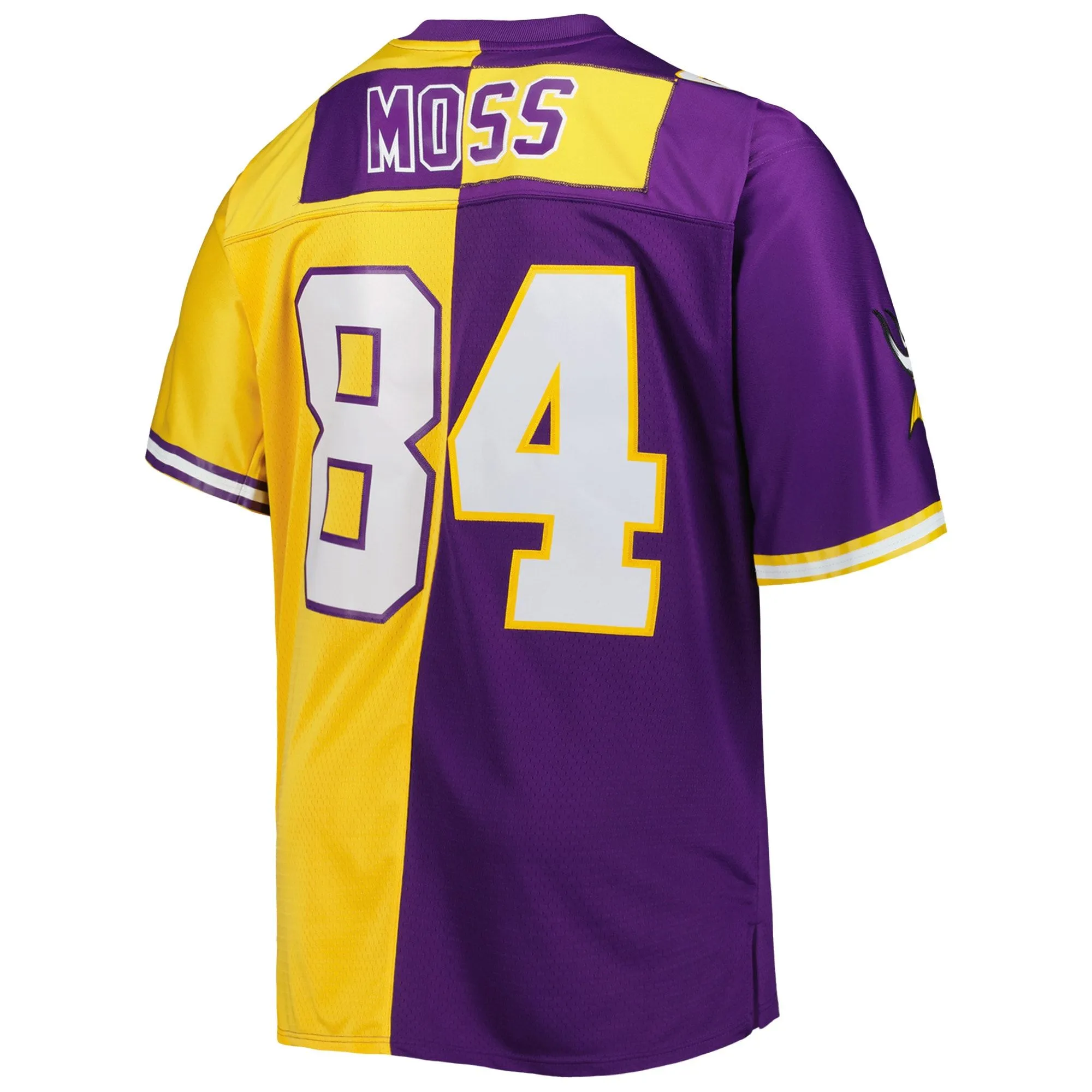 Randy Moss Minnesota Vikings Mitchell & Ness Big & Tall Split Legacy Retired Player Replica Jersey - Purple/Gold