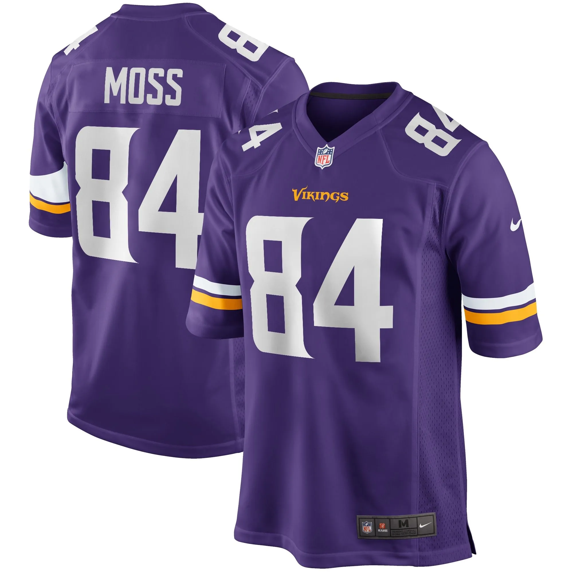 Randy Moss Minnesota Vikings  Game Retired Player Jersey - Purple