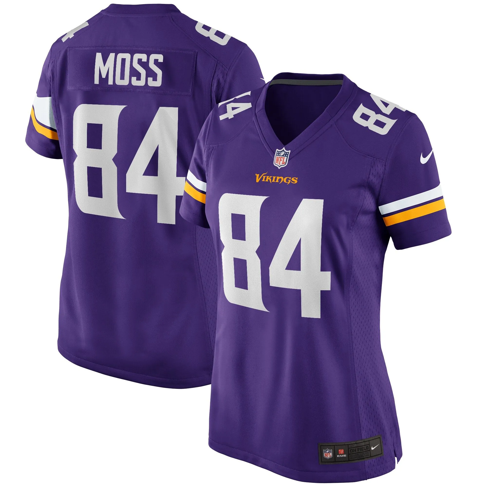 Randy Moss Minnesota Vikings  Women's Game Retired Player Jersey - Purple