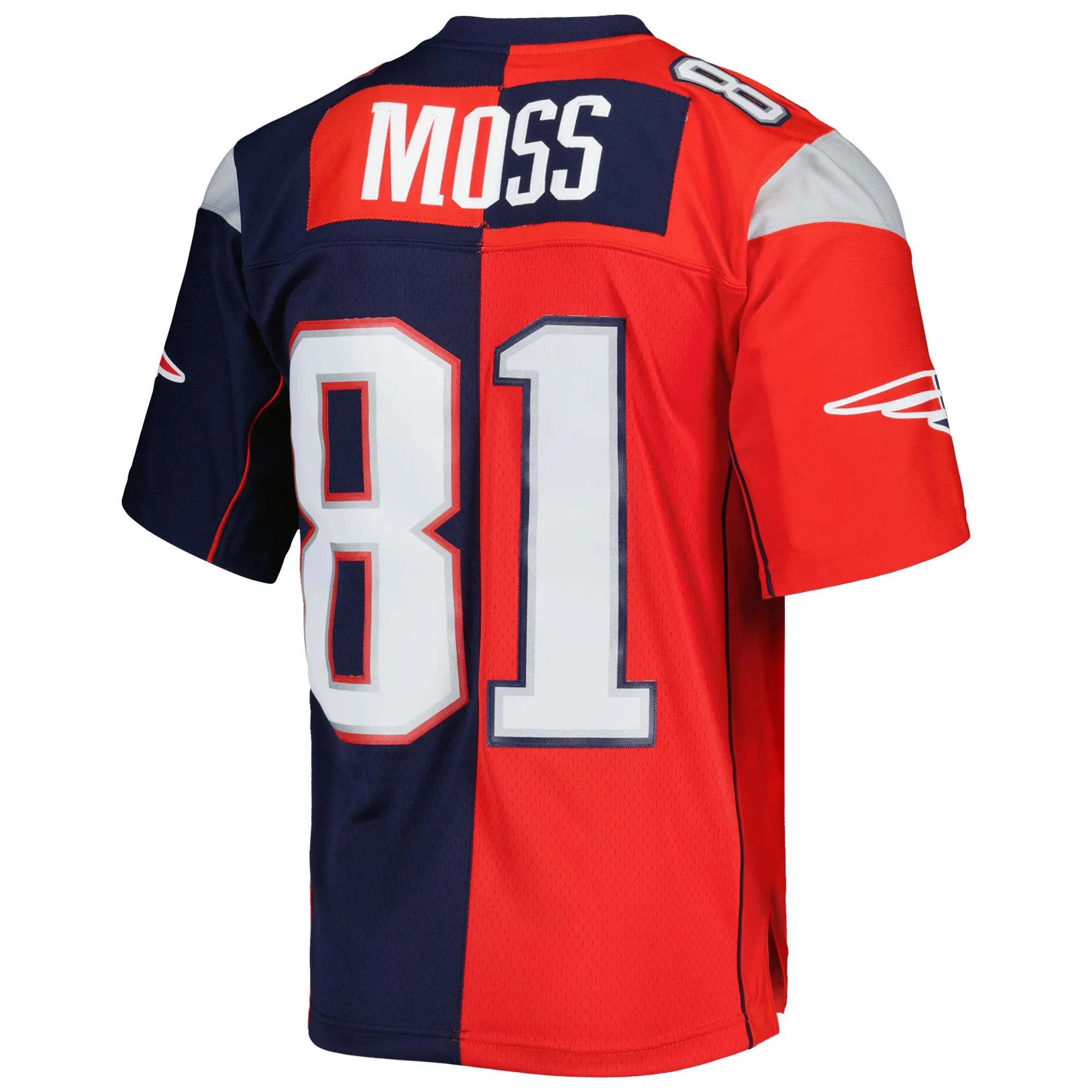 Randy Moss New England Patriots Mitchell & Ness 2007 Split Legacy Replica Jersey - Navy/Red