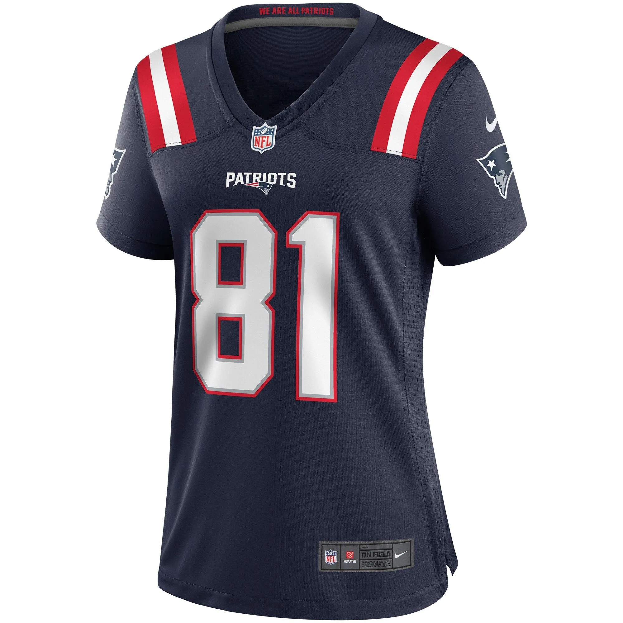 Randy Moss New England Patriots  Women's Game Retired Player Jersey - Navy