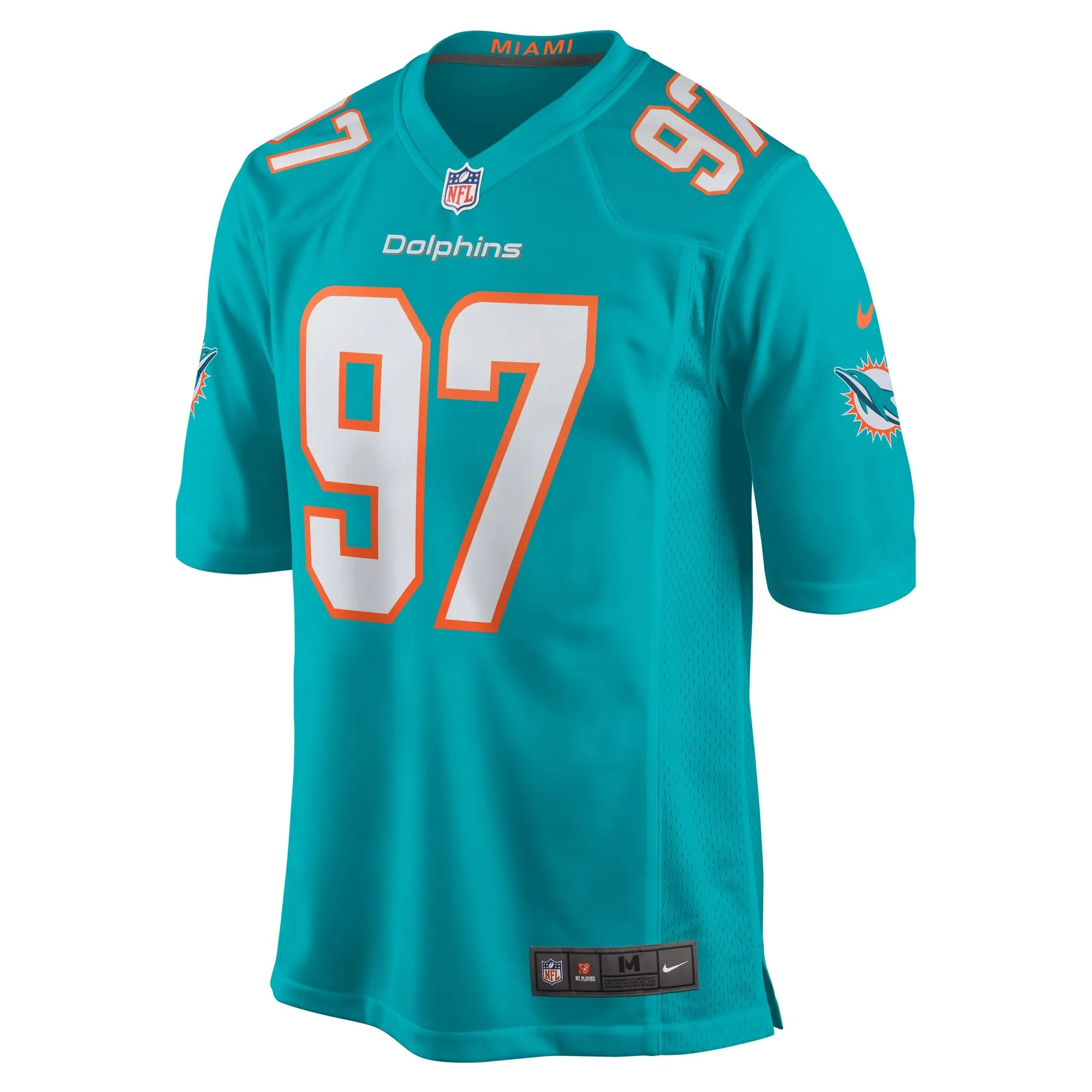 Rashard Lawrence Miami Dolphins  Team Game Jersey -  Aqua