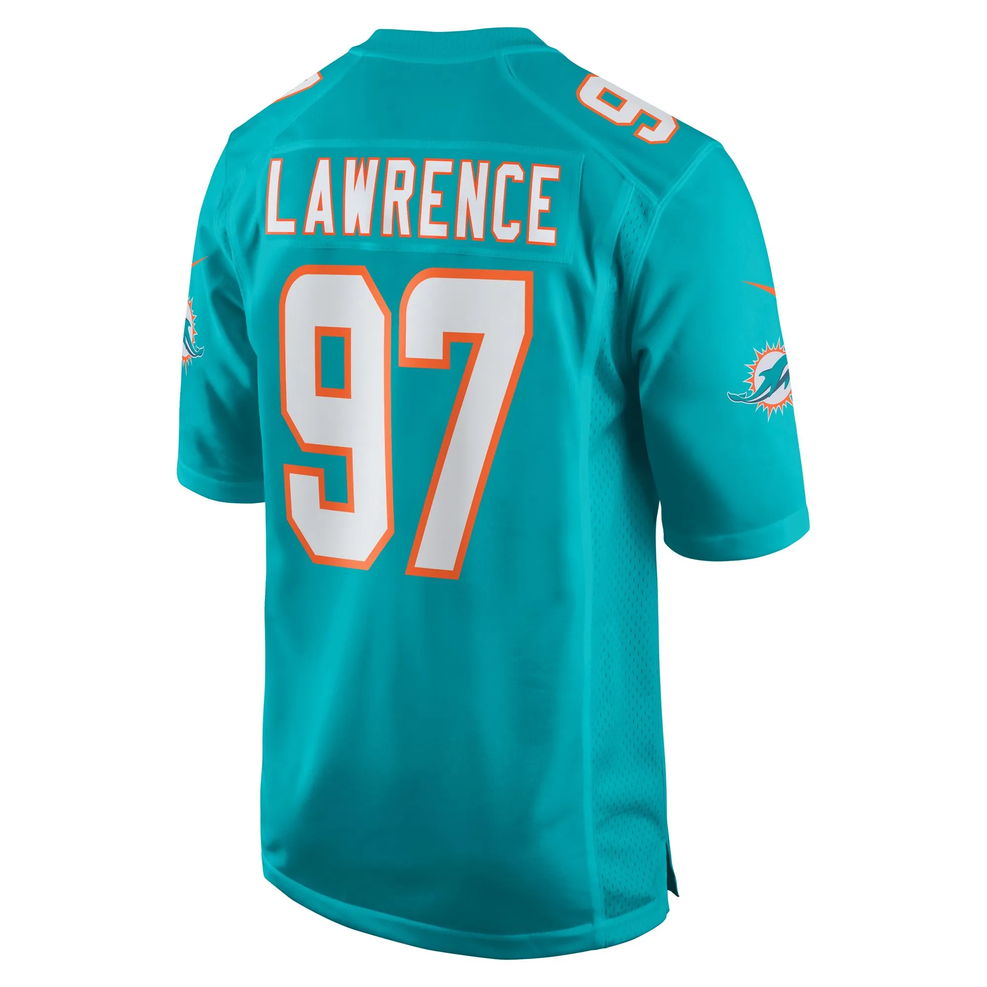 Rashard Lawrence Miami Dolphins  Team Game Jersey -  Aqua