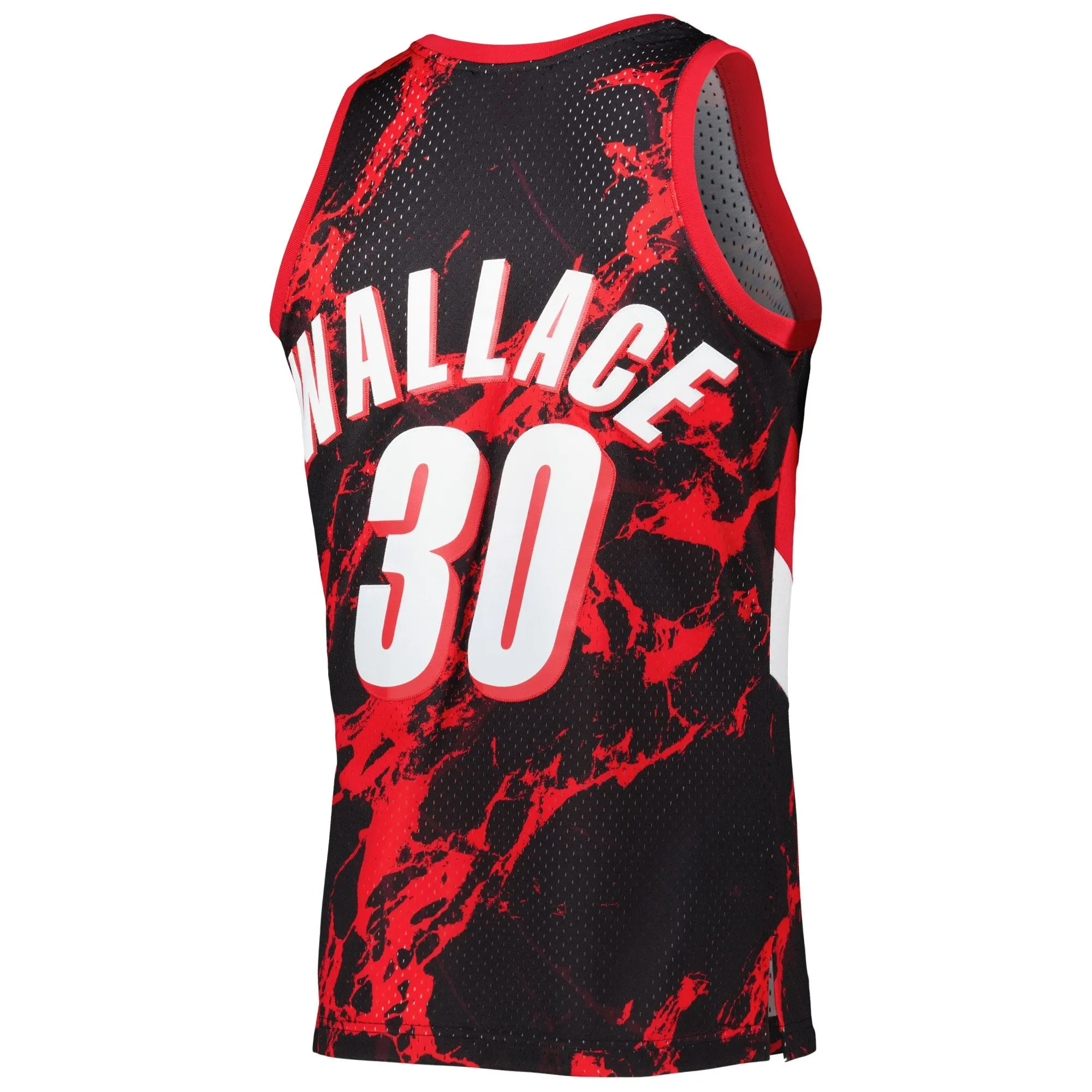 Rasheed Wallace Portland Trail Blazers Mitchell & Ness 1999/00 Hardwood Classics Marble Swingman Jersey - Black