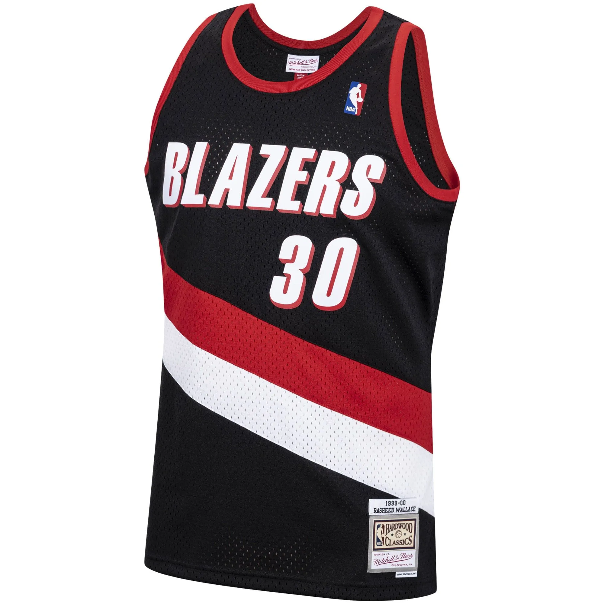 Rasheed Wallace Portland Trail Blazers Mitchell & Ness 1999/00 Hardwood Classics Swingman Jersey - Black