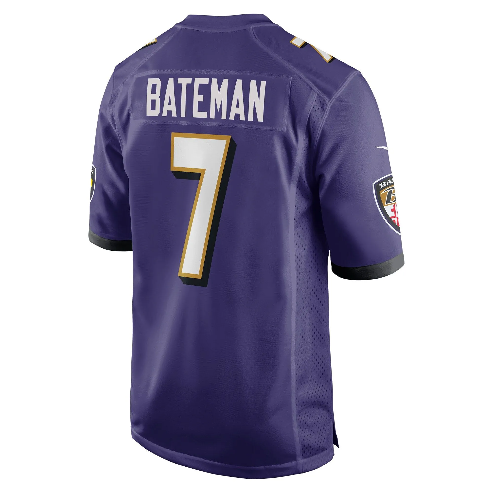 Rashod Bateman Baltimore Ravens  Game Player Jersey - Purple