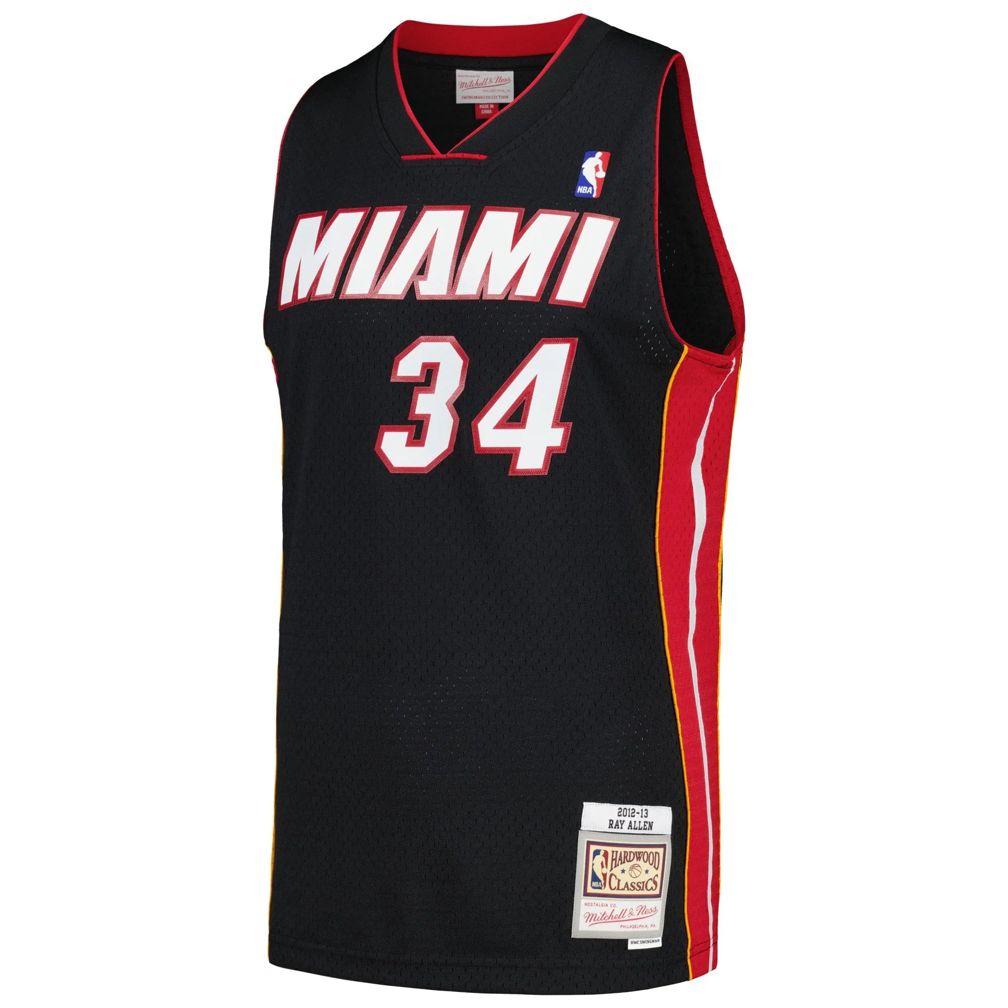 Ray Allen Miami Heat Mitchell & Ness  2012/13 Hardwood Classics Swingman Jersey - Black