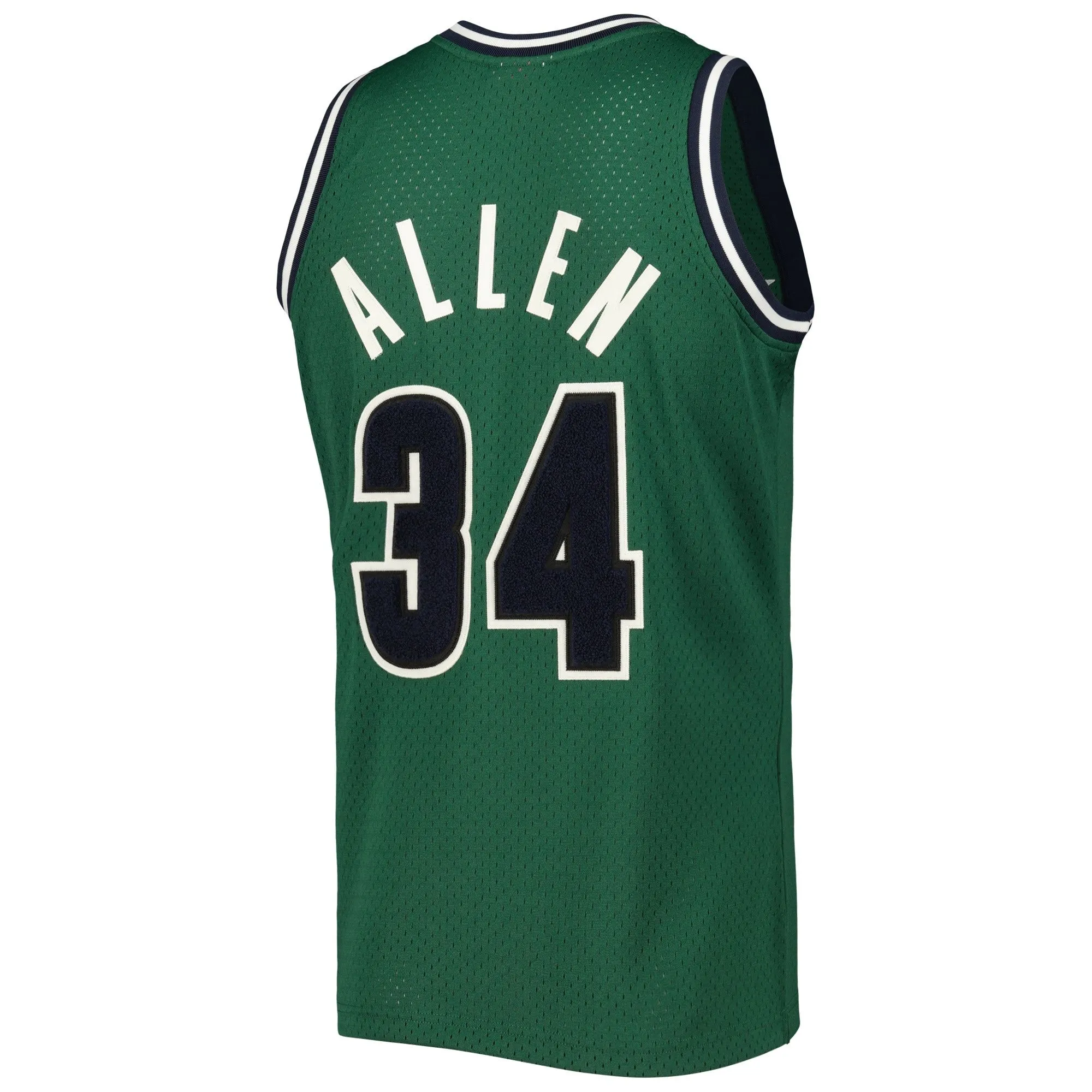 Ray Allen Milwaukee Bucks Mitchell & Ness 2000/01 Hardwood Classics Off-Court Swingman Jersey - Hunter Green