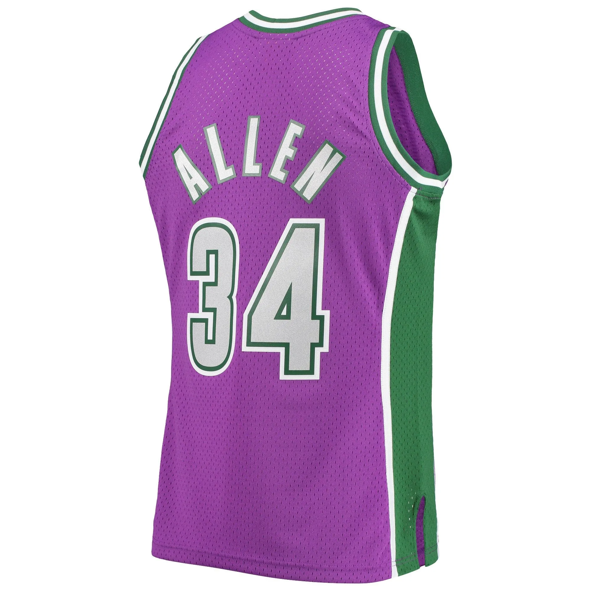 Ray Allen Milwaukee Bucks Mitchell & Ness 2001/02 Hardwood Classics Swingman Jersey - Purple