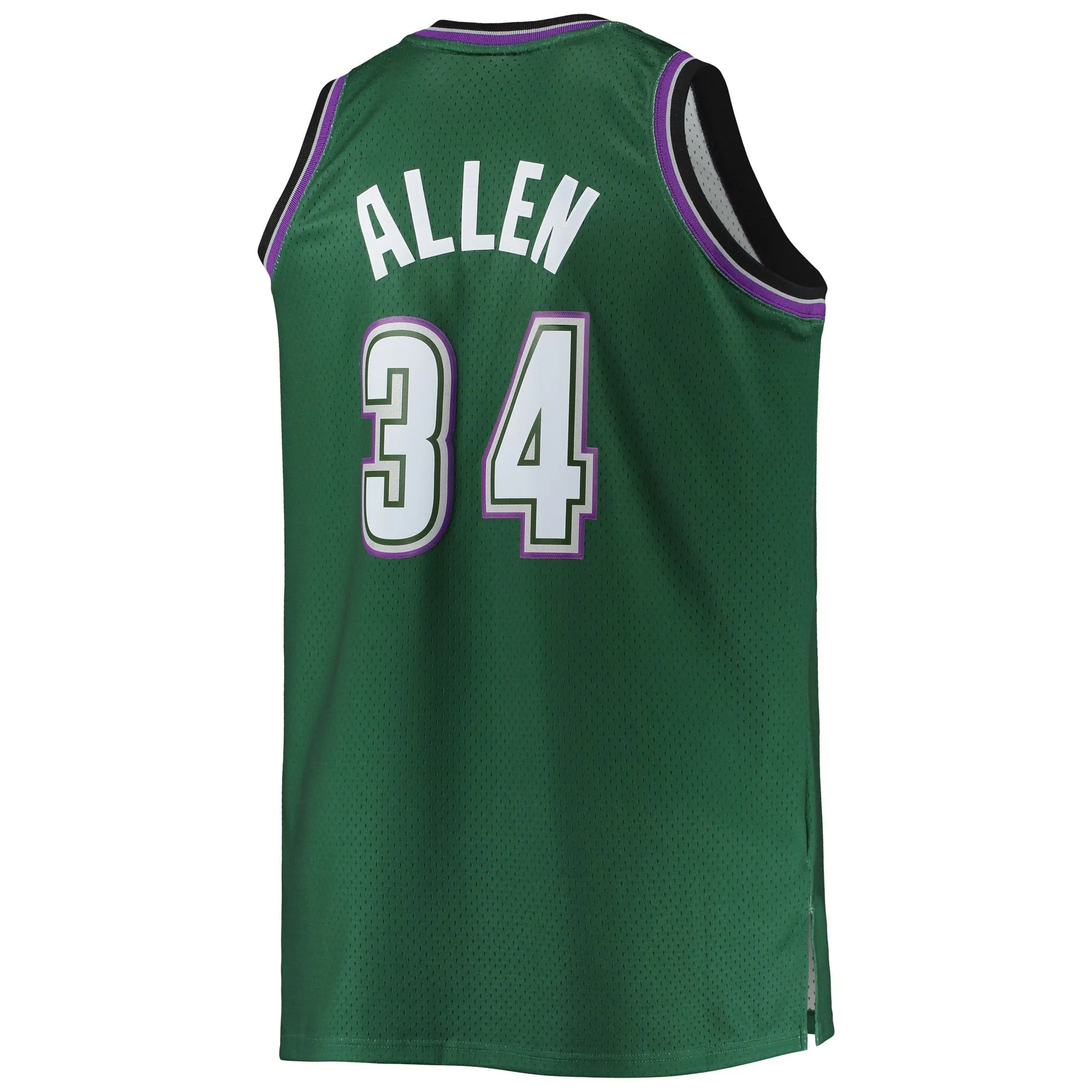 Ray Allen Milwaukee Bucks Mitchell & Ness Big & Tall 1996/97 Hardwood Classics Swingman Jersey - Hunter Green