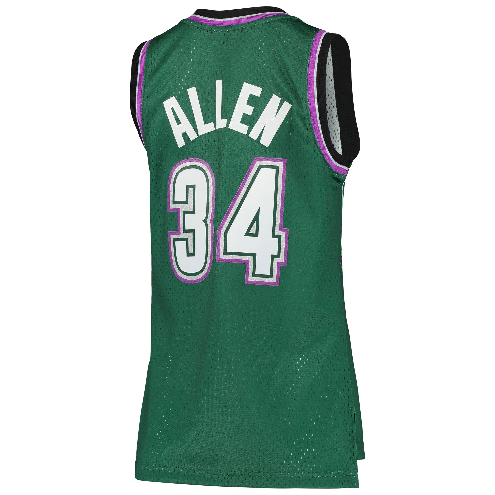 Ray Allen Milwaukee Bucks Mitchell & Ness Women's 1996/97 Hardwood Classics Swingman Jersey - Green