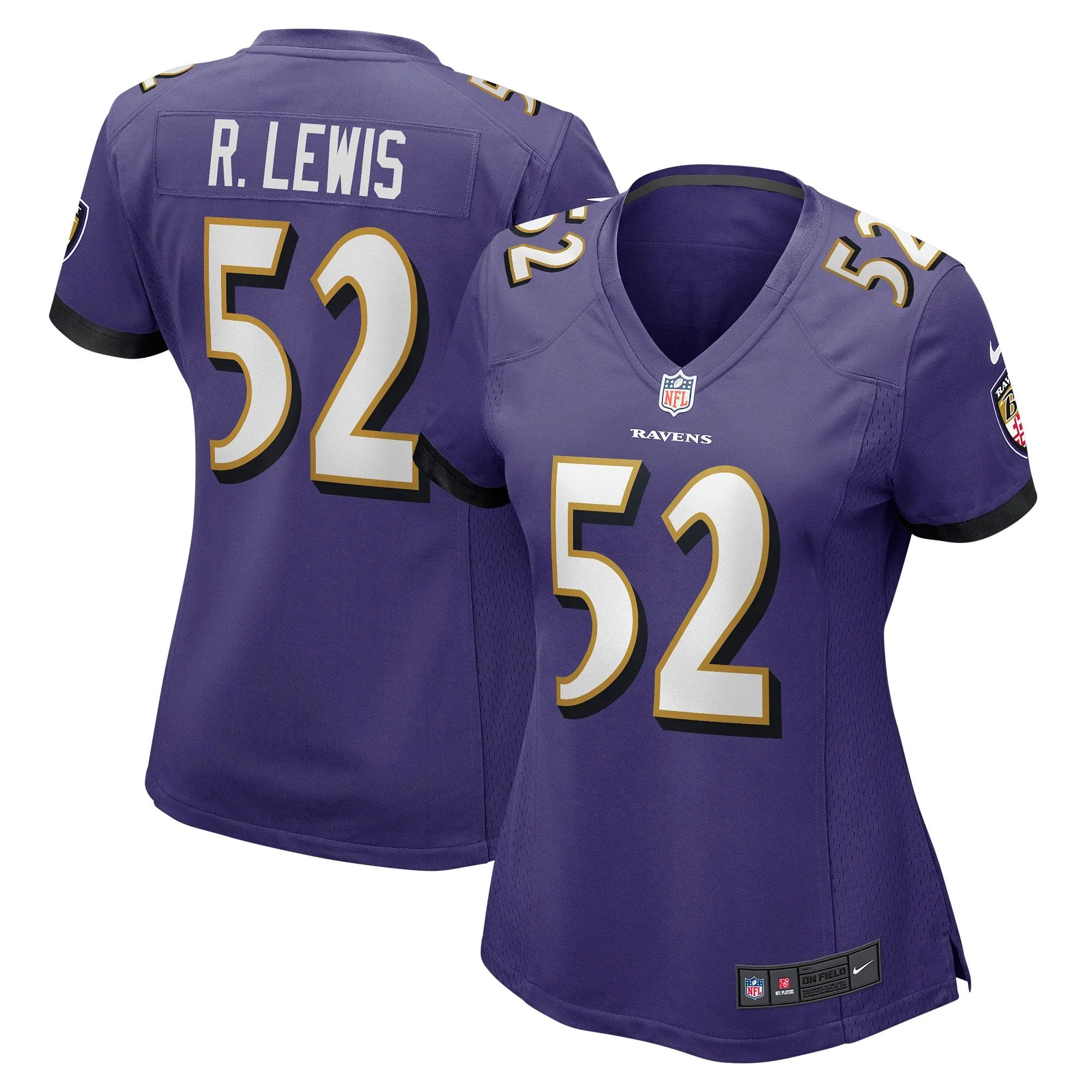 Ray Lewis Baltimore Ravens  Women's Game Jersey - Purple