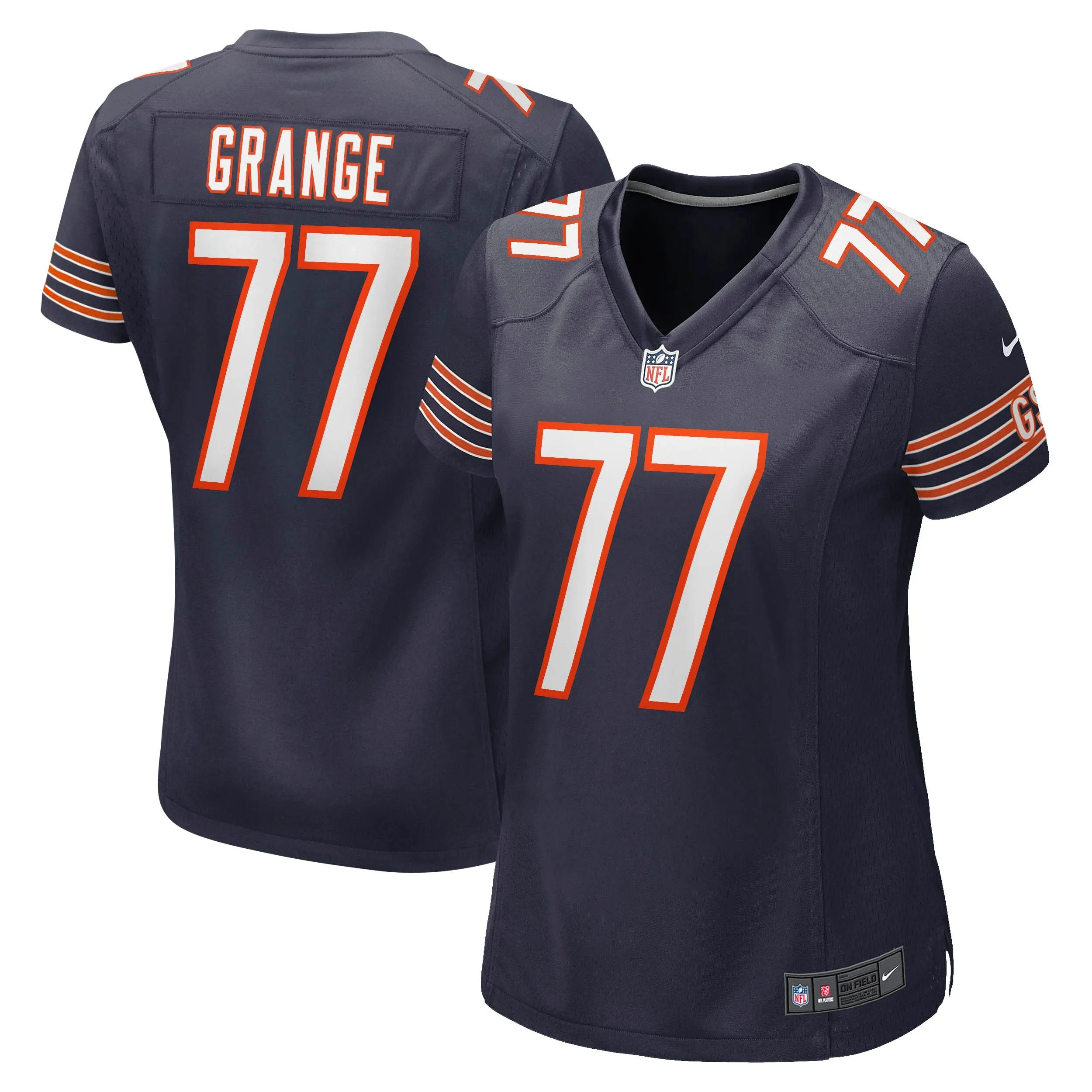 Red Grange Chicago Bears  Women's Retired Player Jersey - Navy