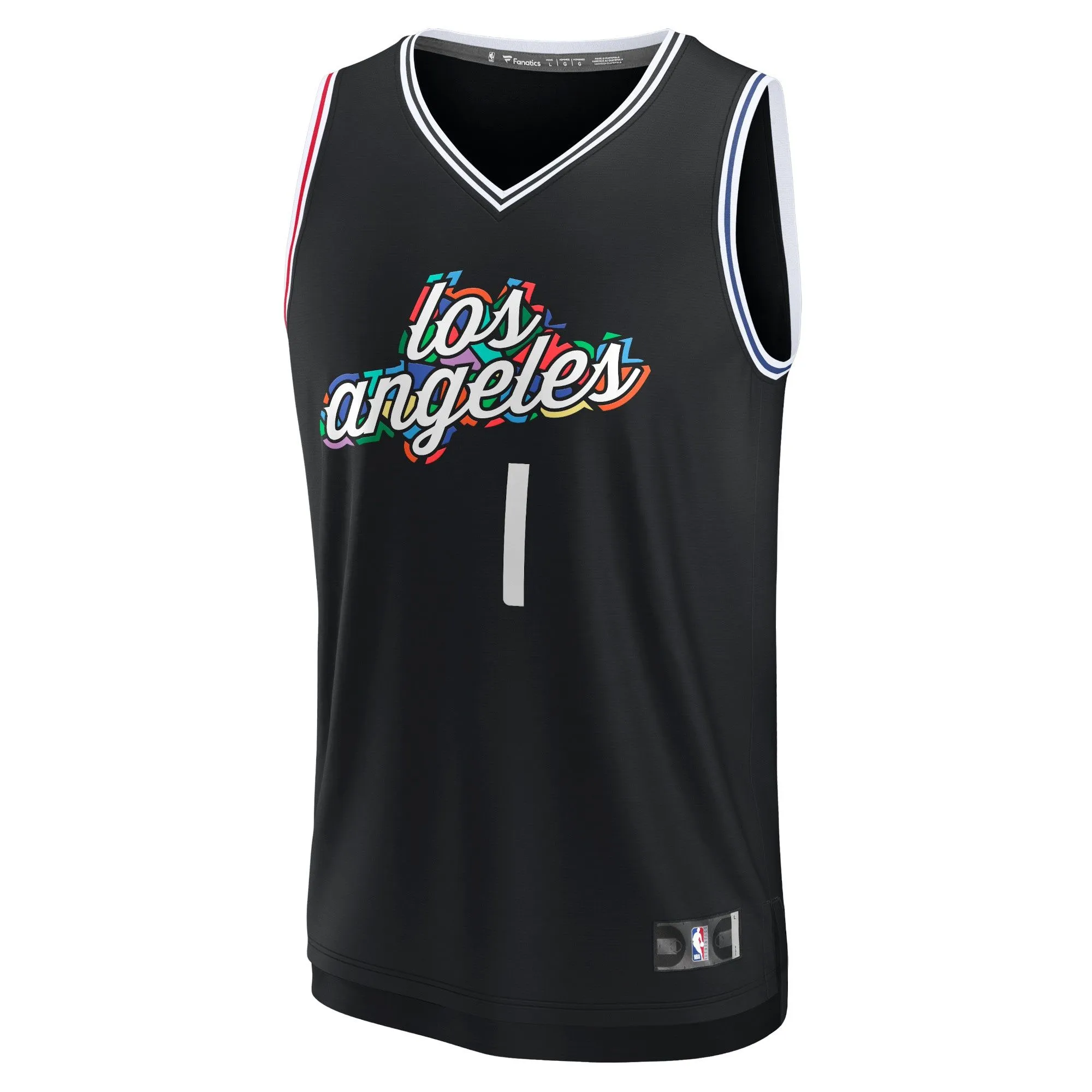 Reggie Jackson LA Clippers Fanatics Branded Fastbreak Jersey - City Edition - Black