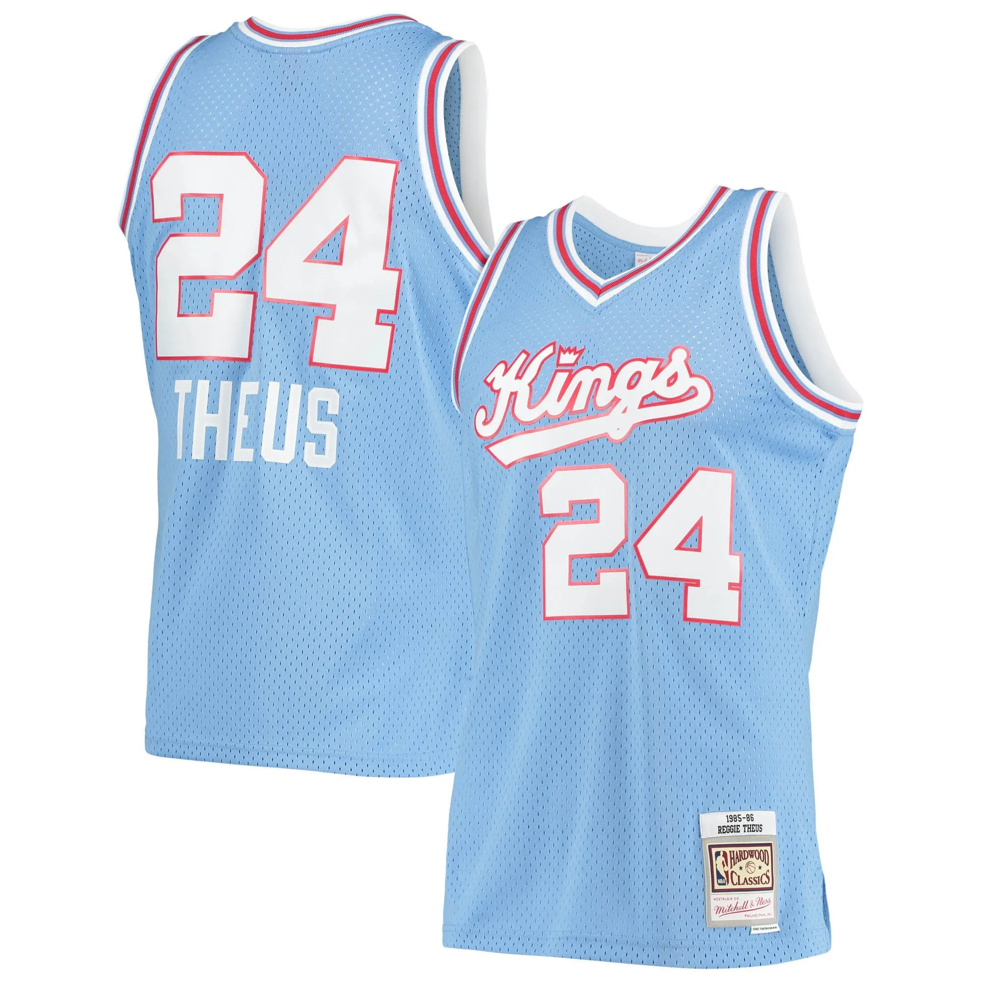 Reggie Theus Sacramento Kings Mitchell & Ness 1985/86 Hardwood Classics Swingman Jersey - Light Blue