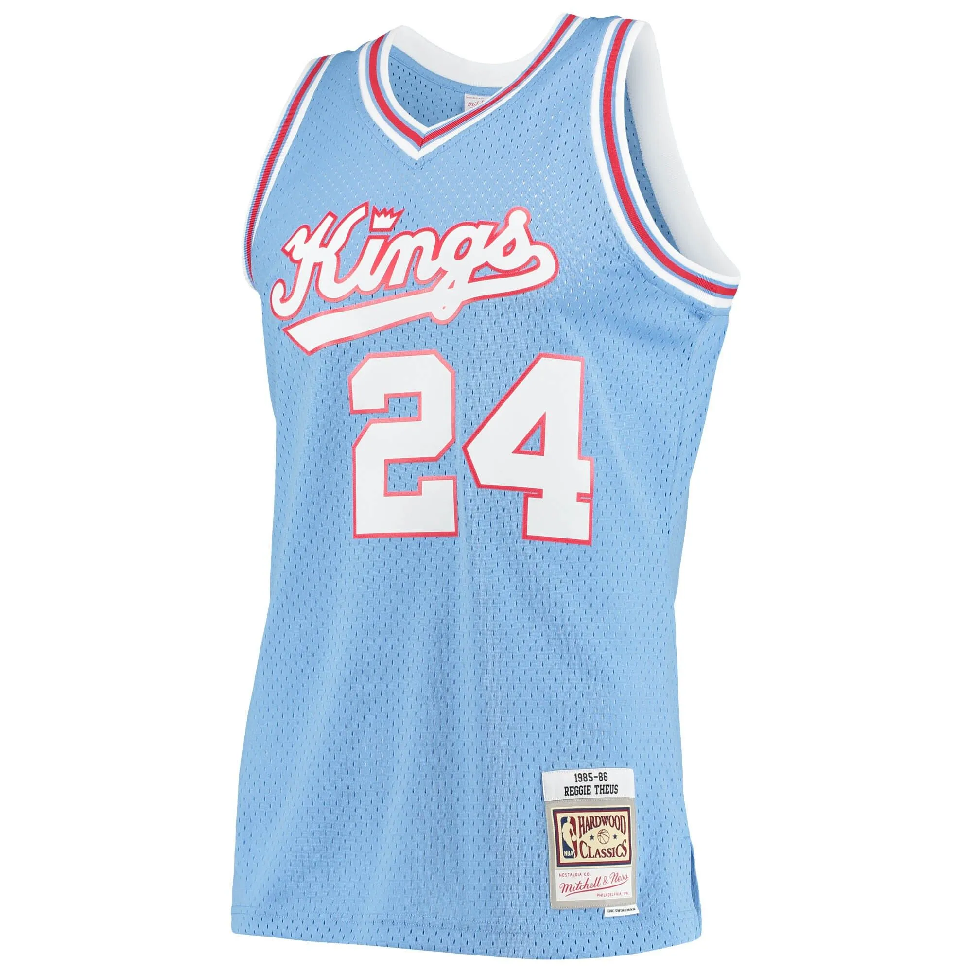 Reggie Theus Sacramento Kings Mitchell & Ness 1985/86 Hardwood Classics Swingman Jersey - Light Blue