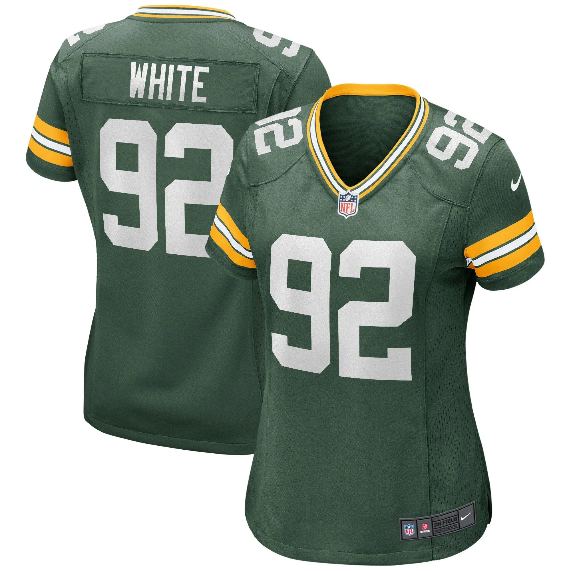 Reggie White Green Bay Packers  Women's Game Retired Player Jersey - Green