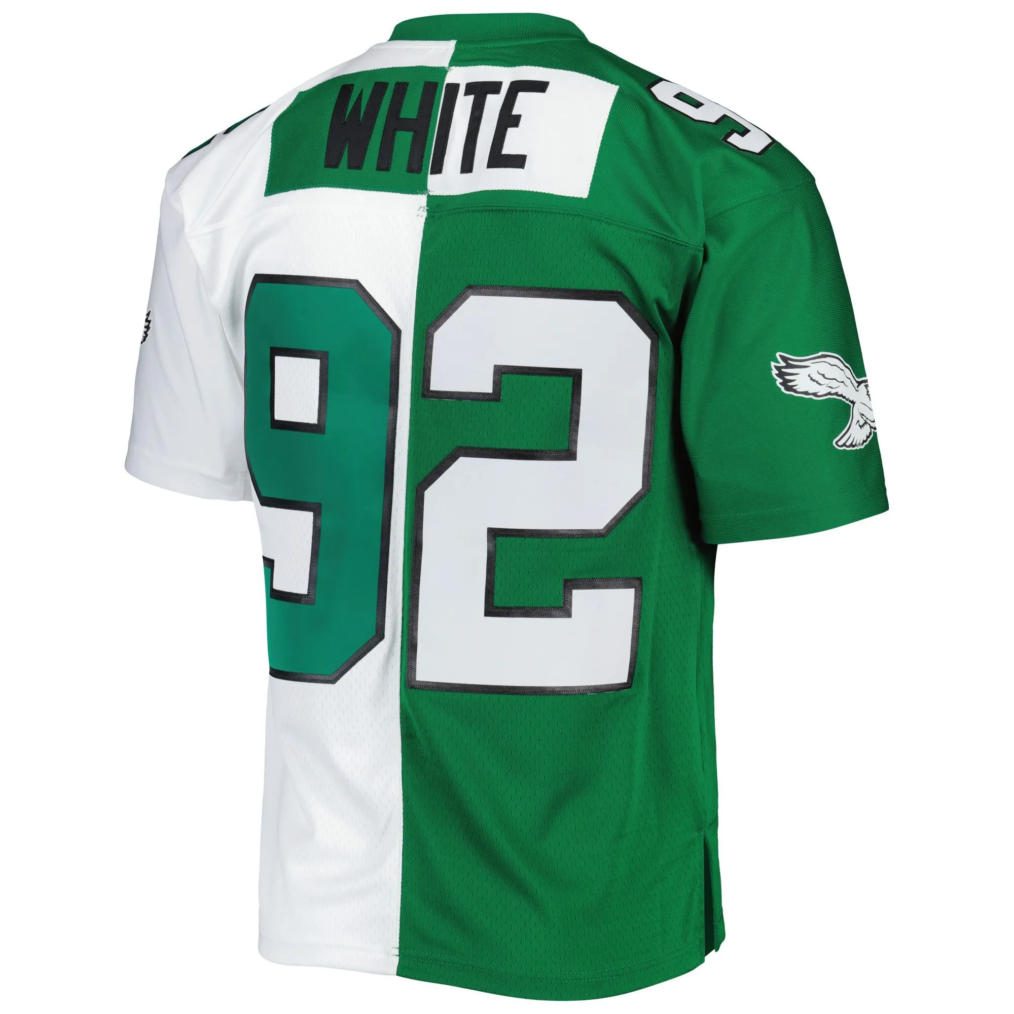 Reggie White Philadelphia Eagles Mitchell & Ness 1990 Split Legacy Replica Jersey - Kelly Green/White