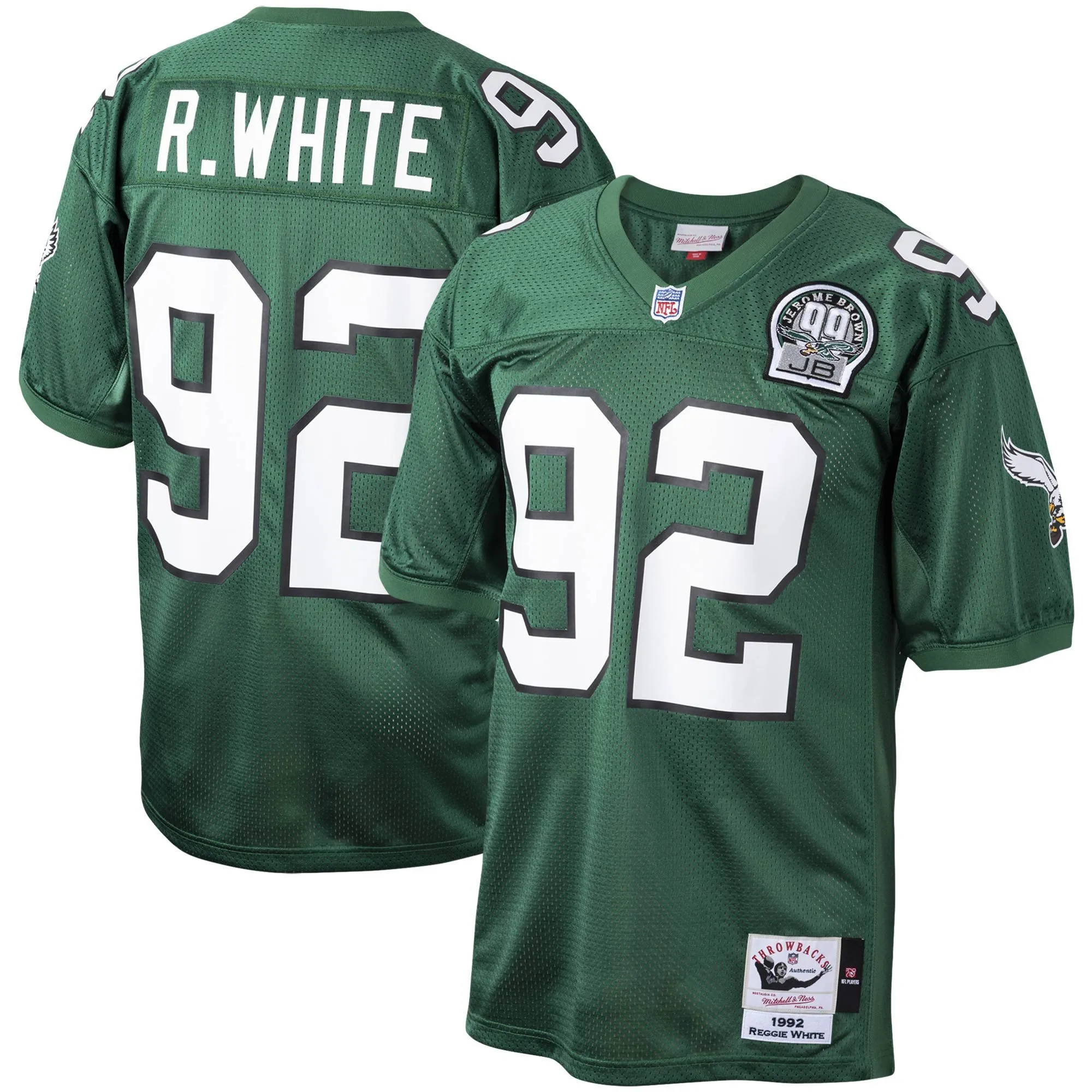 Reggie White Philadelphia Eagles Mitchell & Ness  Throwback Retired Player Jersey - Green