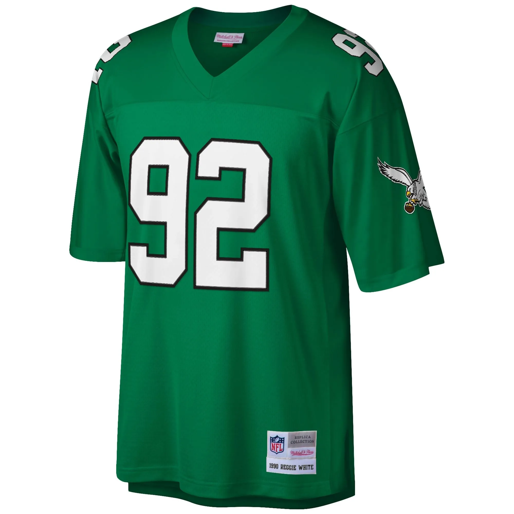 Reggie White Philadelphia Eagles Mitchell & Ness Big & Tall 1990 Retired Player Replica Jersey - Kelly Green