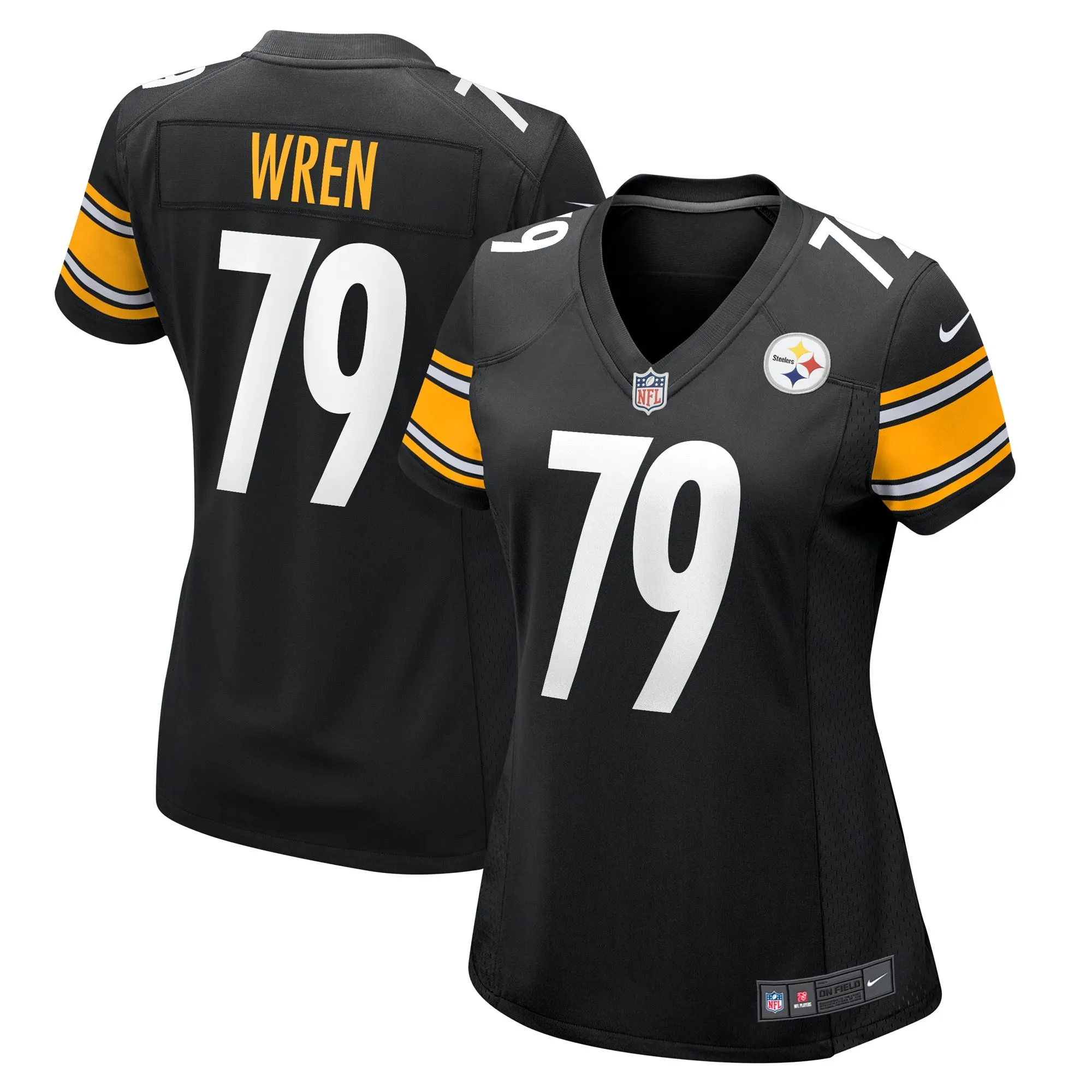 Renell Wren Pittsburgh Steelers  Women's  Game Jersey -  Black