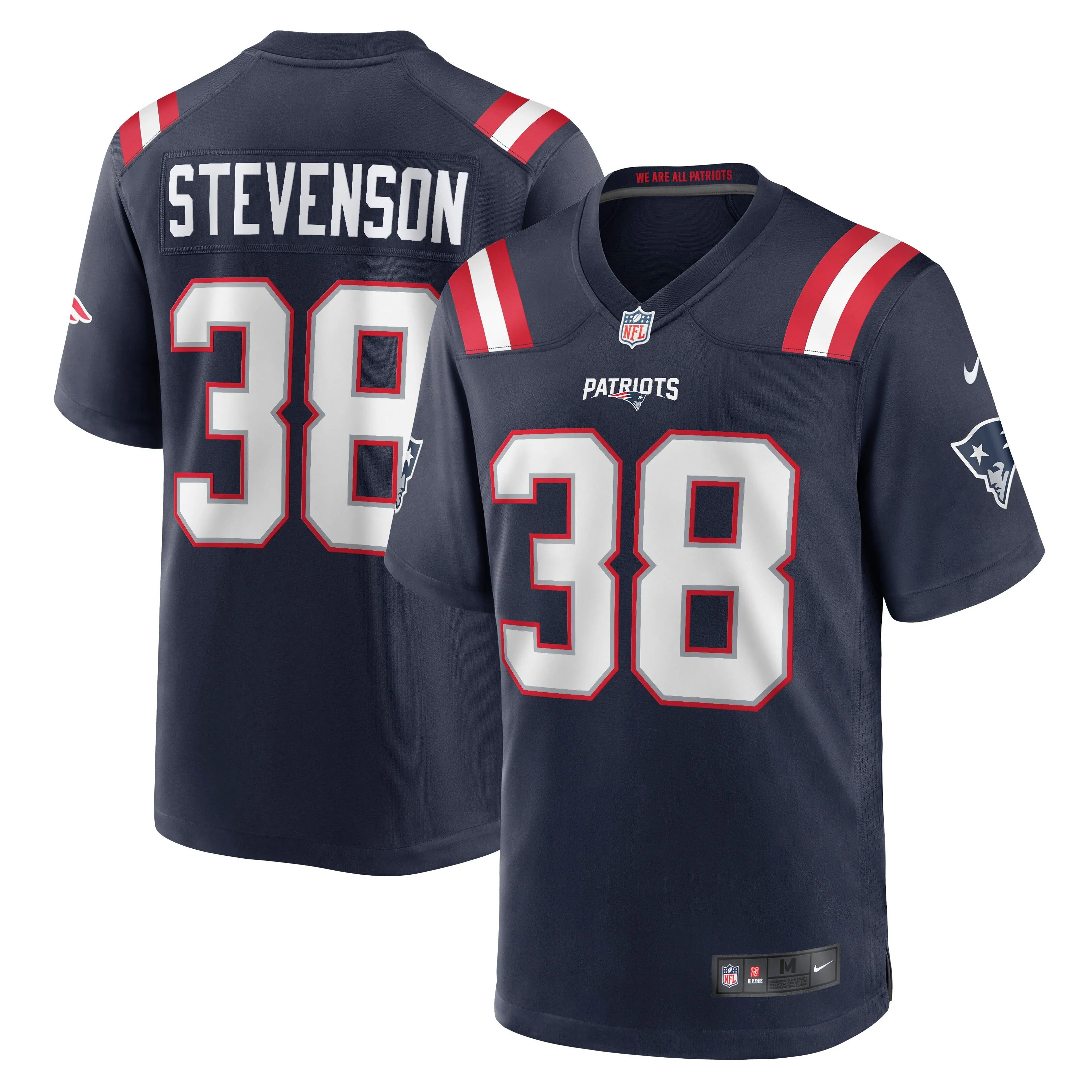 Rhamondre Stevenson New England Patriots  Game Jersey - Navy