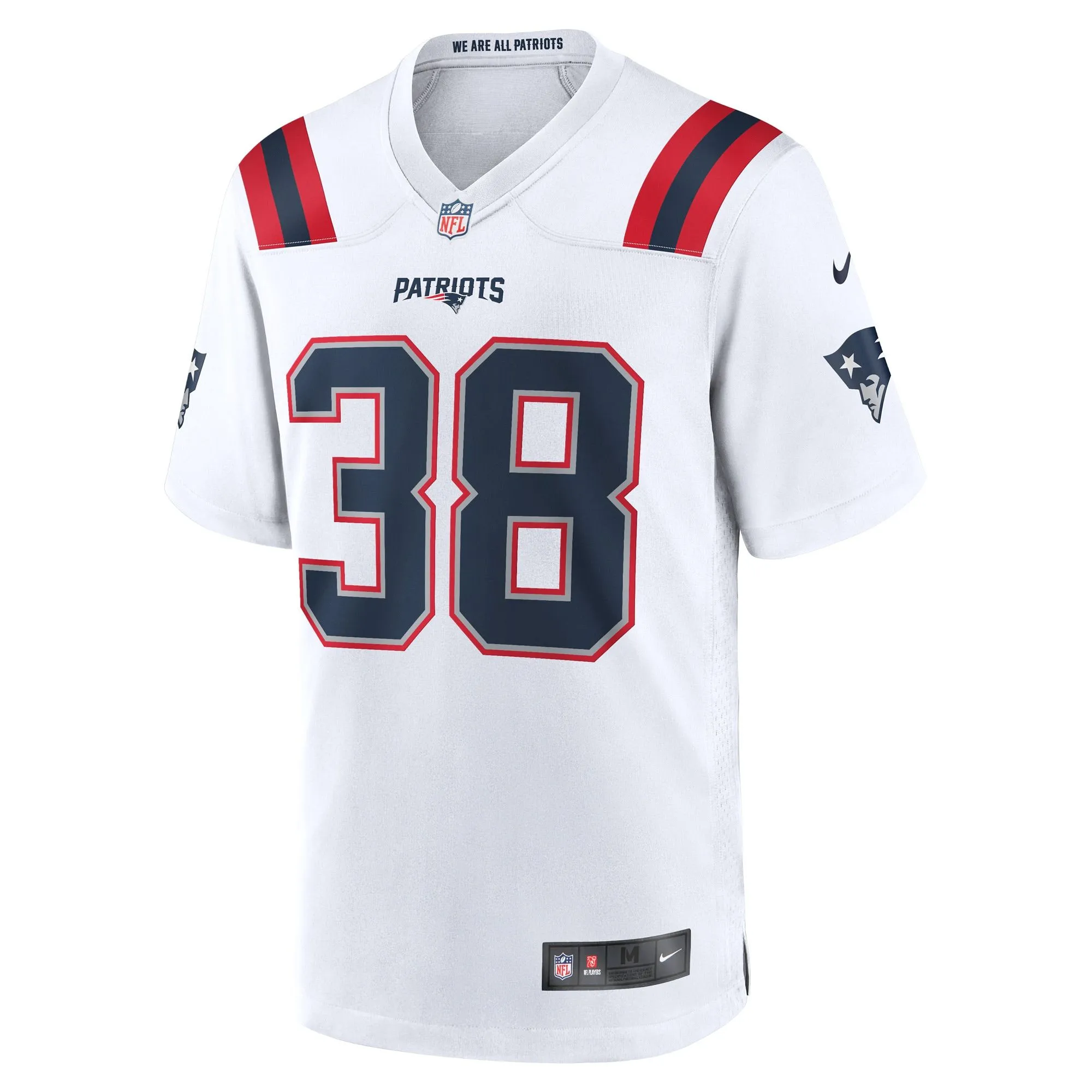 Rhamondre Stevenson New England Patriots  Game Player Jersey - White