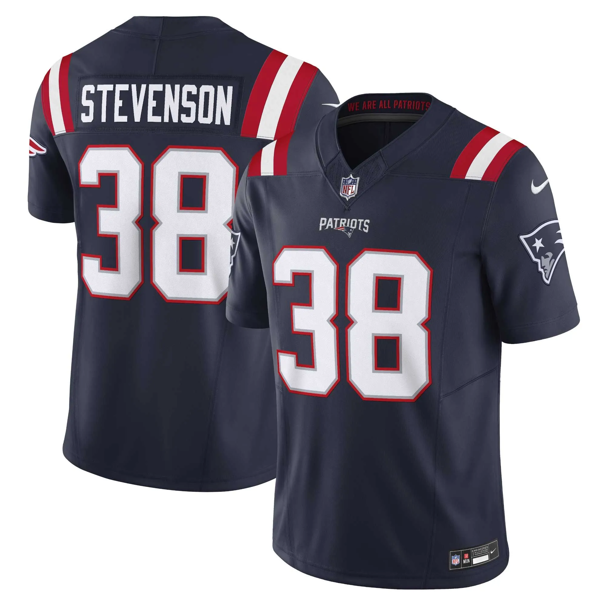 Rhamondre Stevenson New England Patriots  Vapor F.U.S.E. Limited Jersey - Navy