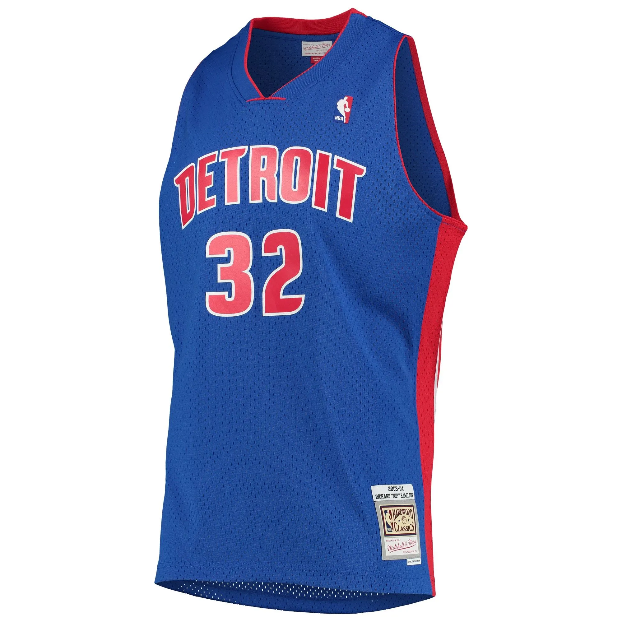 Richard Hamilton Detroit Pistons Mitchell & Ness 2003/04 Hardwood Classics Swingman Jersey - Blue