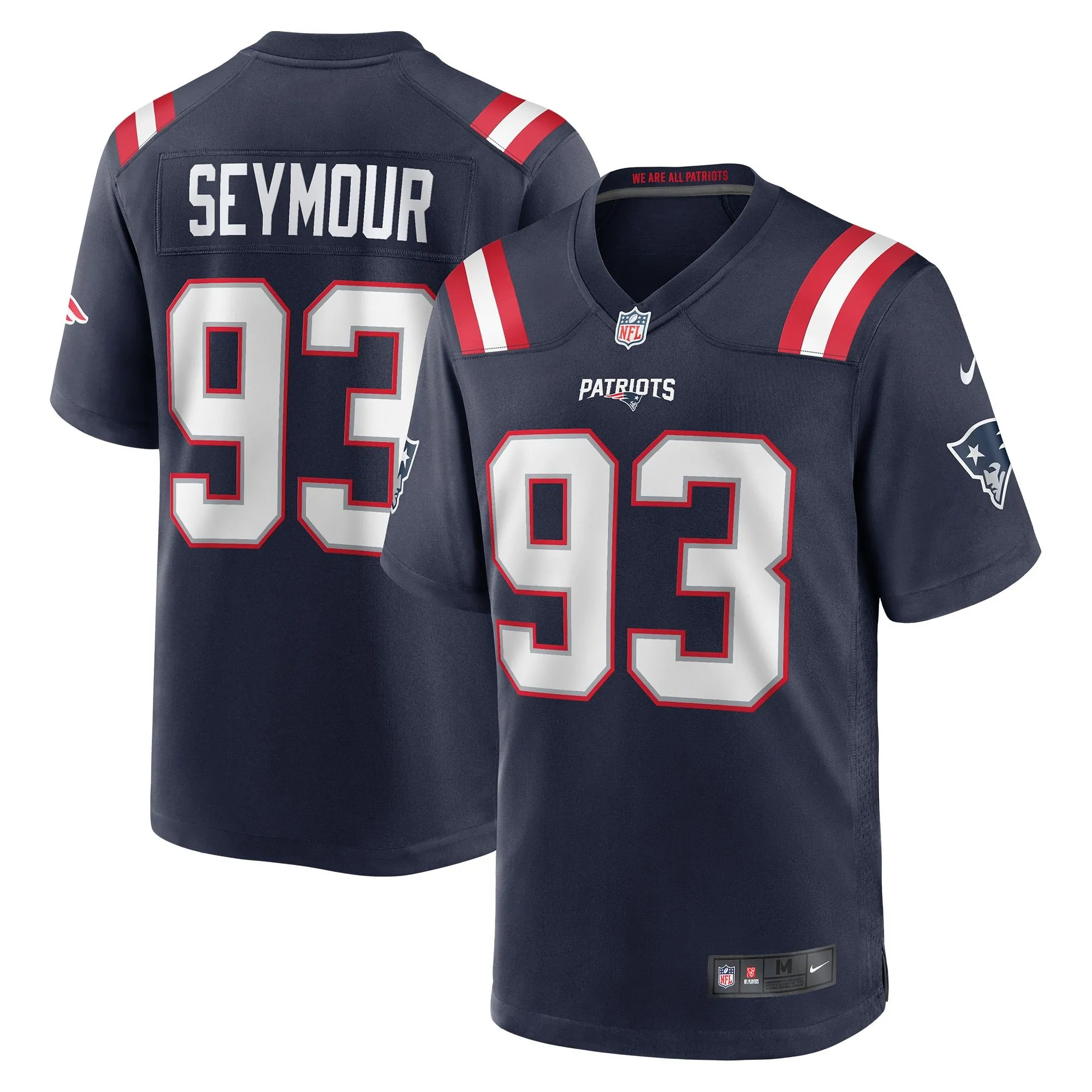 Richard Seymour New England Patriots  Retired Player Game Jersey - Navy