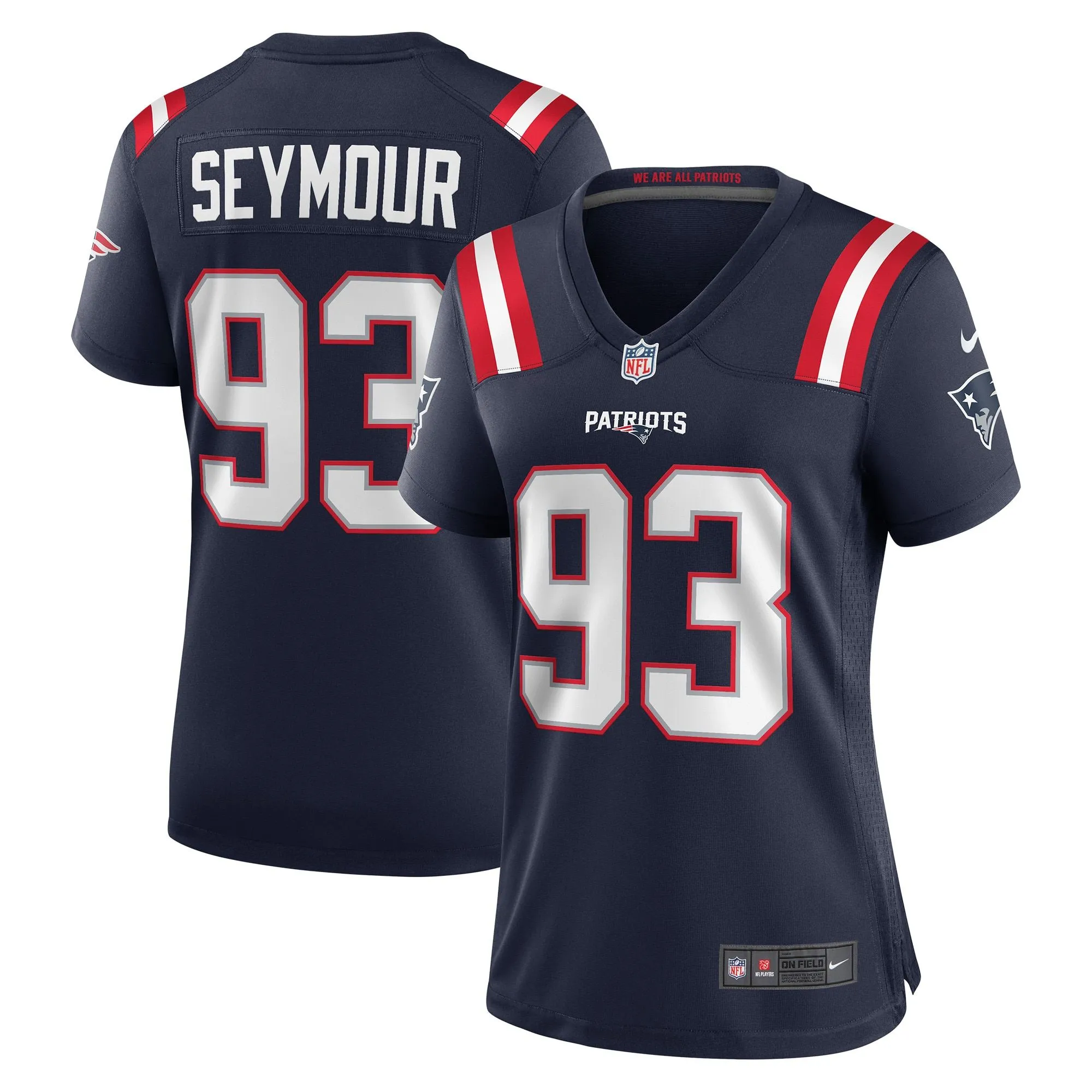 Richard Seymour New England Patriots  Women's Retired Player Game Jersey - Navy