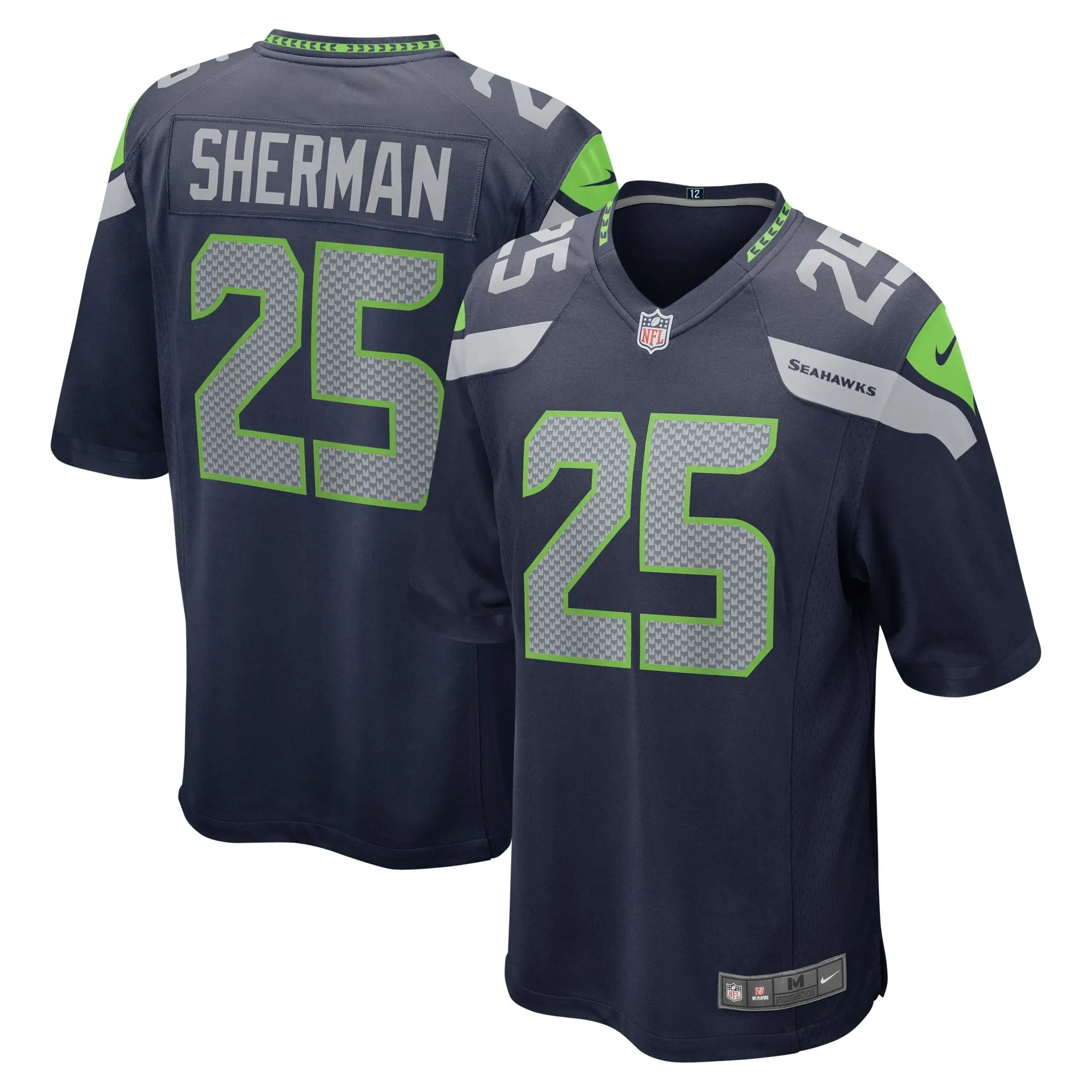 Richard Sherman Seattle Seahawks  Retired Game Jersey - College Navy