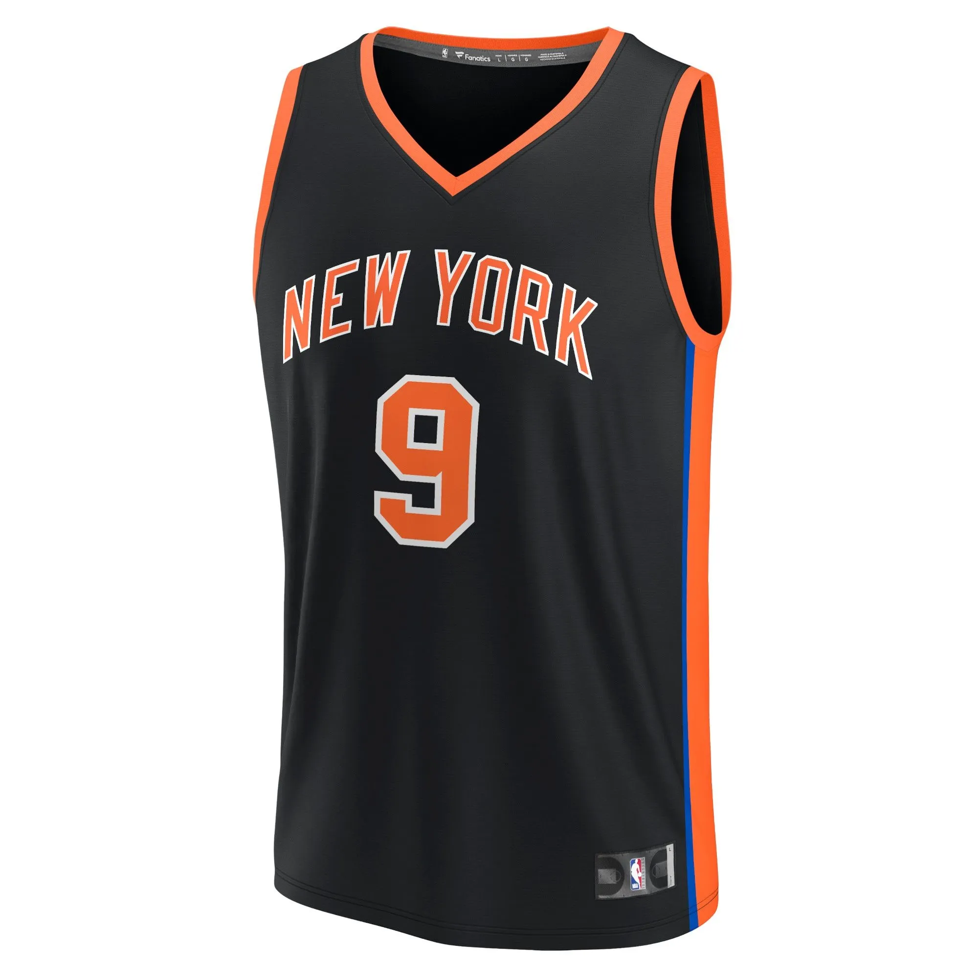 RJ Barrett New York Knicks Fanatics Branded Fastbreak Jersey - City Edition - Black