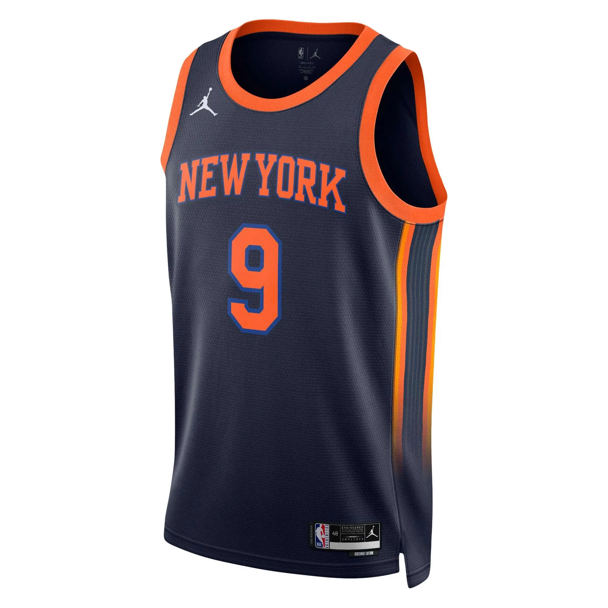 RJ Barrett New York Knicks Jordan Brand Unisex Swingman Jersey - Statement Edition - Navy