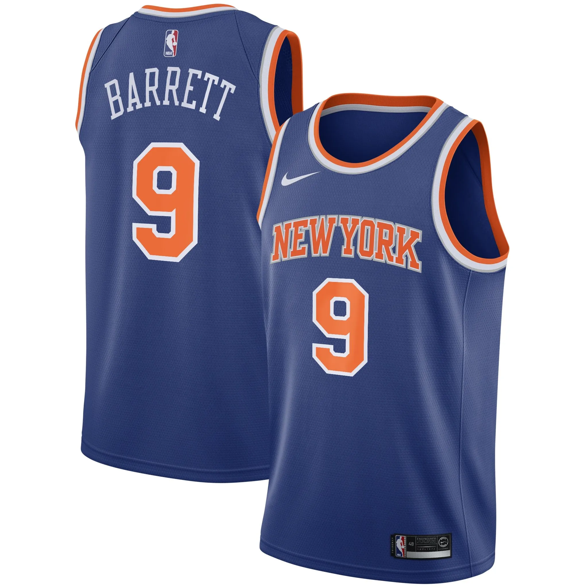 RJ Barrett New York Knicks  Swingman Jersey Blue - Icon Edition