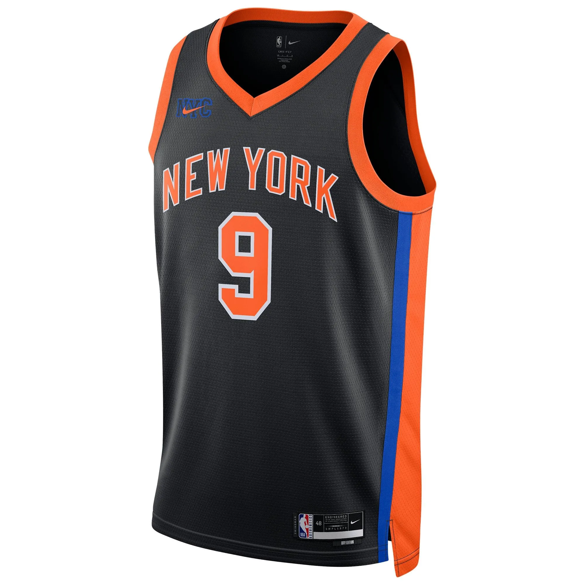 RJ Barrett New York Knicks  Unisex 2022/23 Swingman Jersey - City Edition - Black