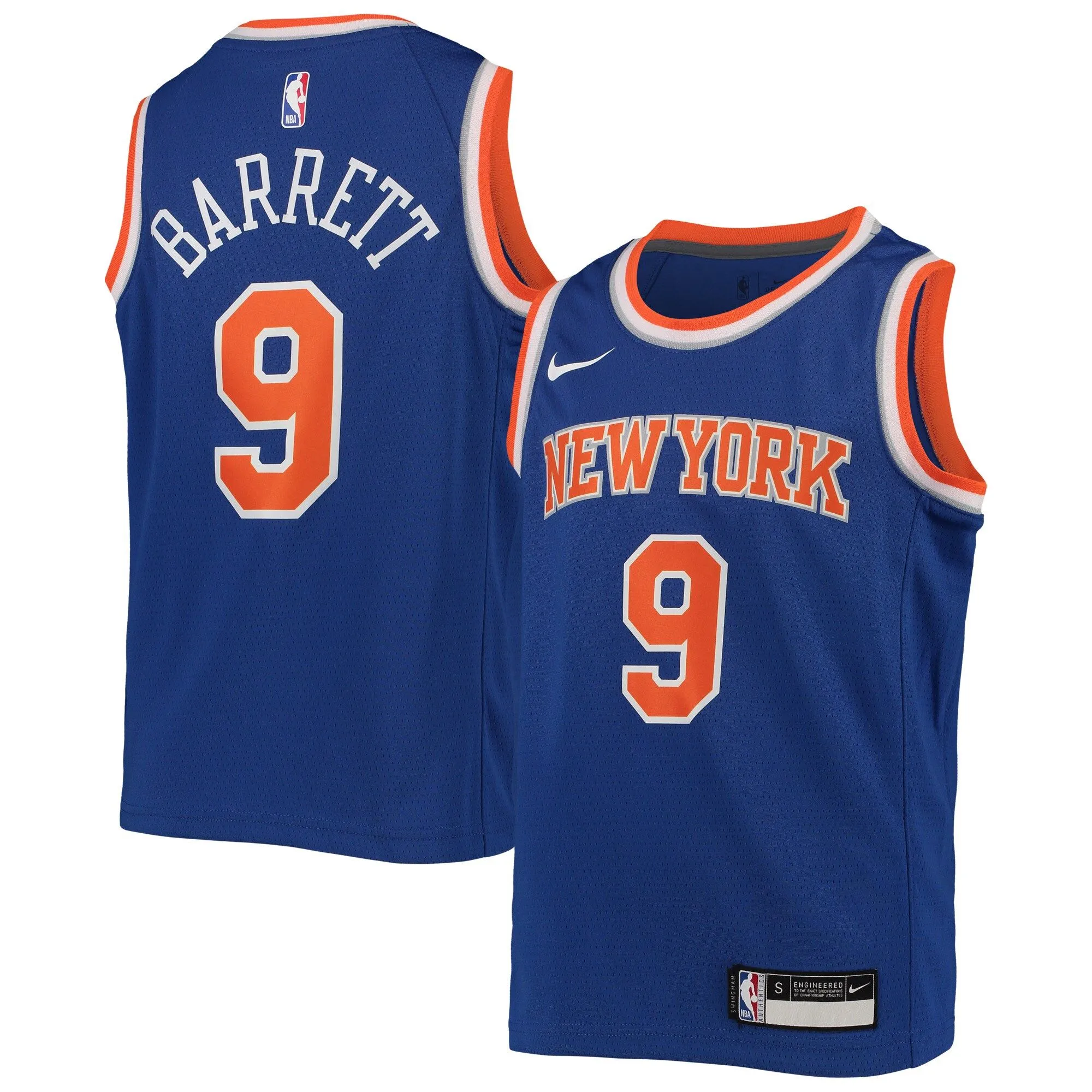 RJ Barrett New York Knicks  Youth Swingman Jersey - Icon Edition - Royal