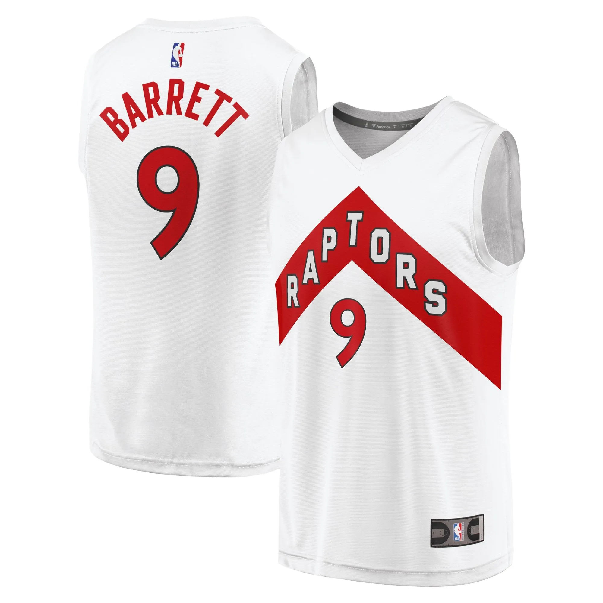 RJ Barrett Toronto Raptors Fanatics Branded Youth Fast Break Player Jersey - Association Edition - White