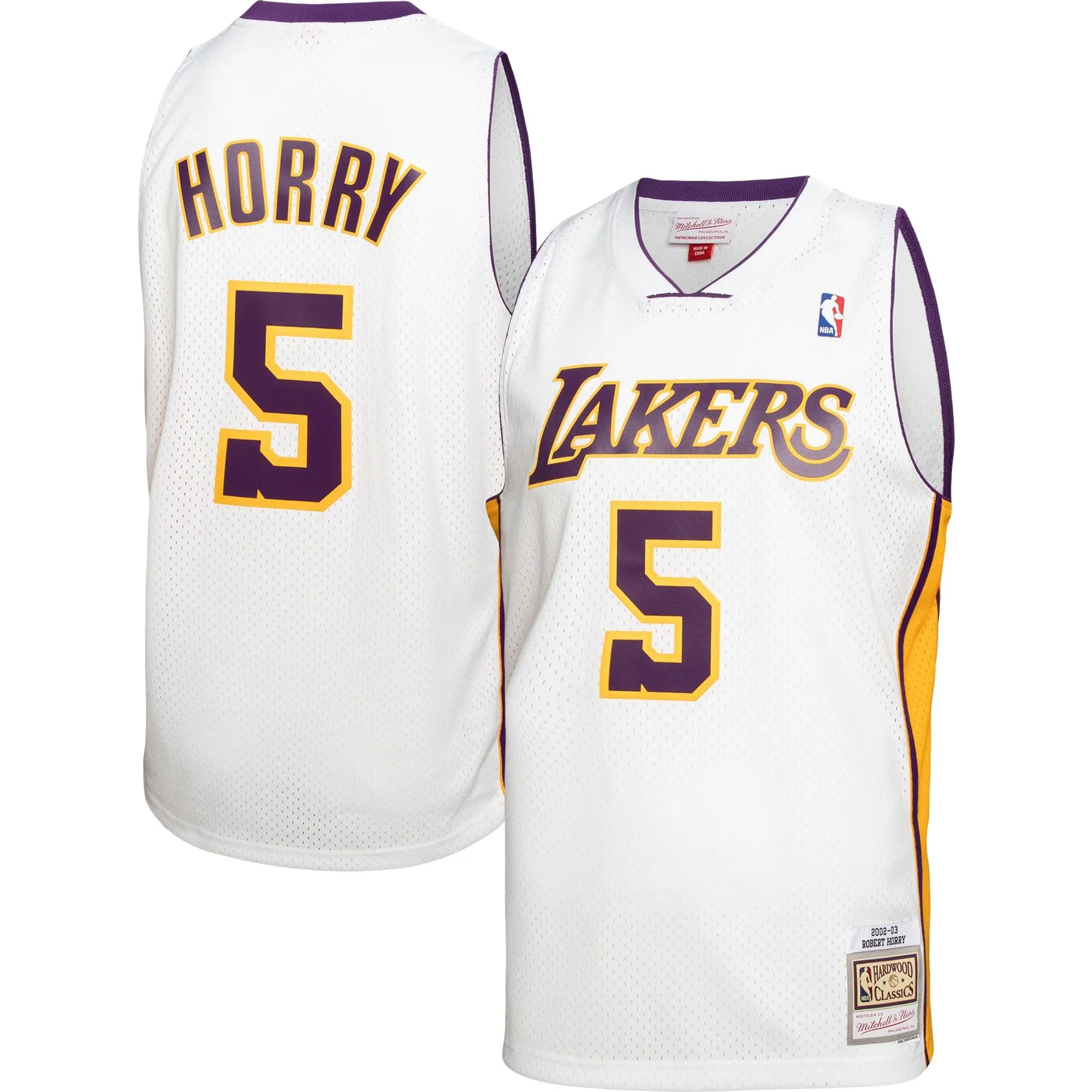 Robert Horry Los Angeles Lakers Mitchell & Ness 2001/02 Hardwood Classics Swingman Jersey - White