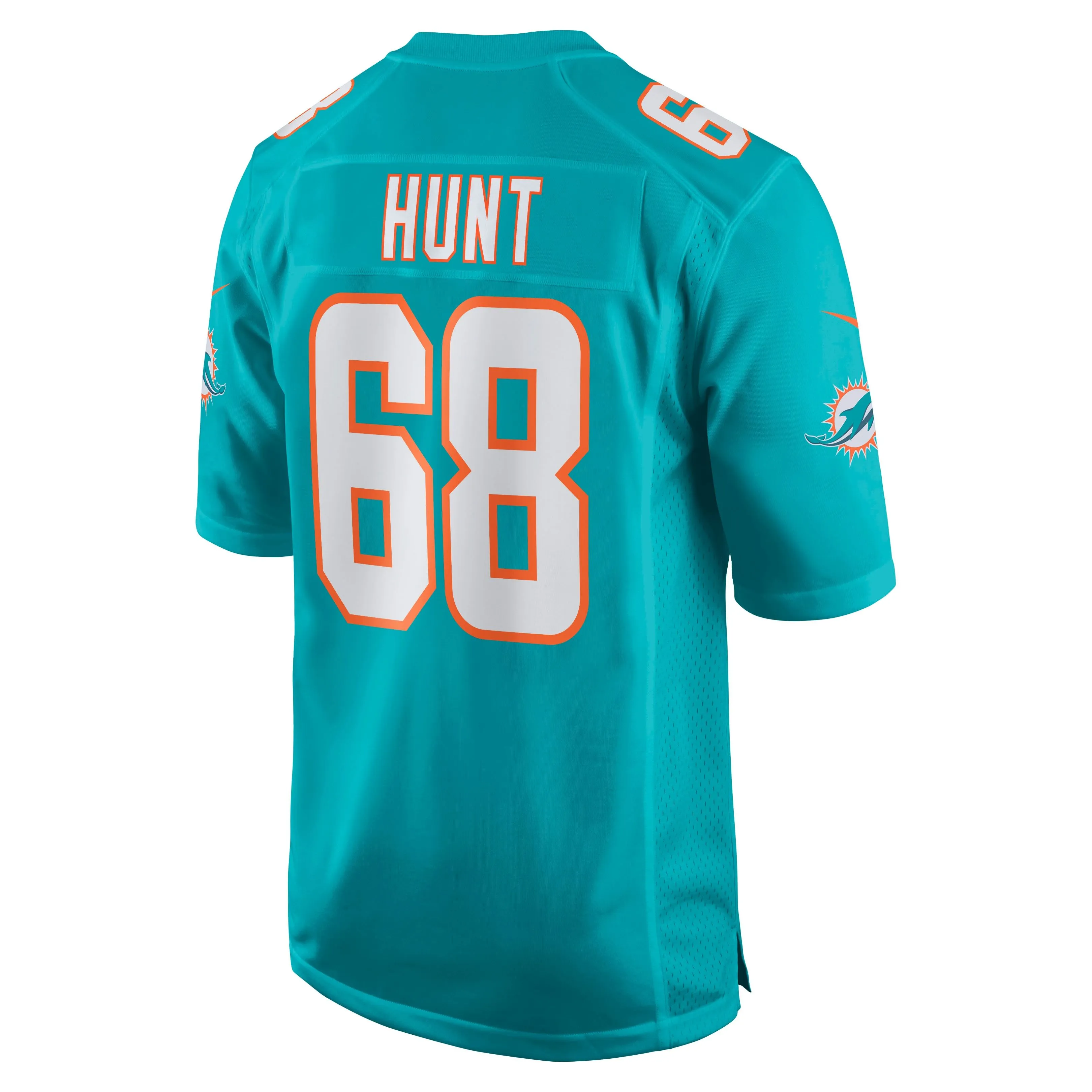 Robert Hunt Miami Dolphins  Game Jersey - Aqua