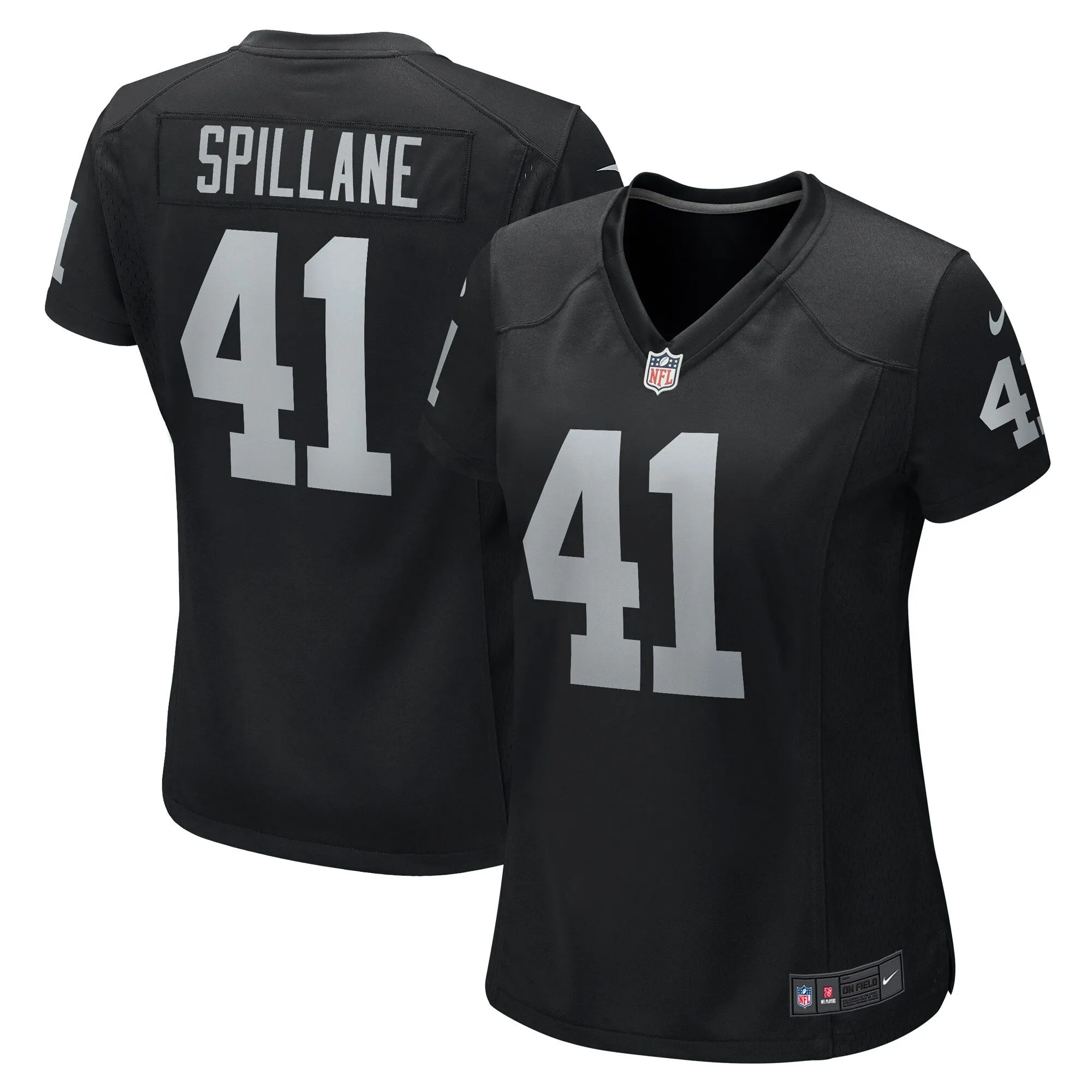 Robert Spillane Las Vegas Raiders  Women's Game Player Jersey - Black